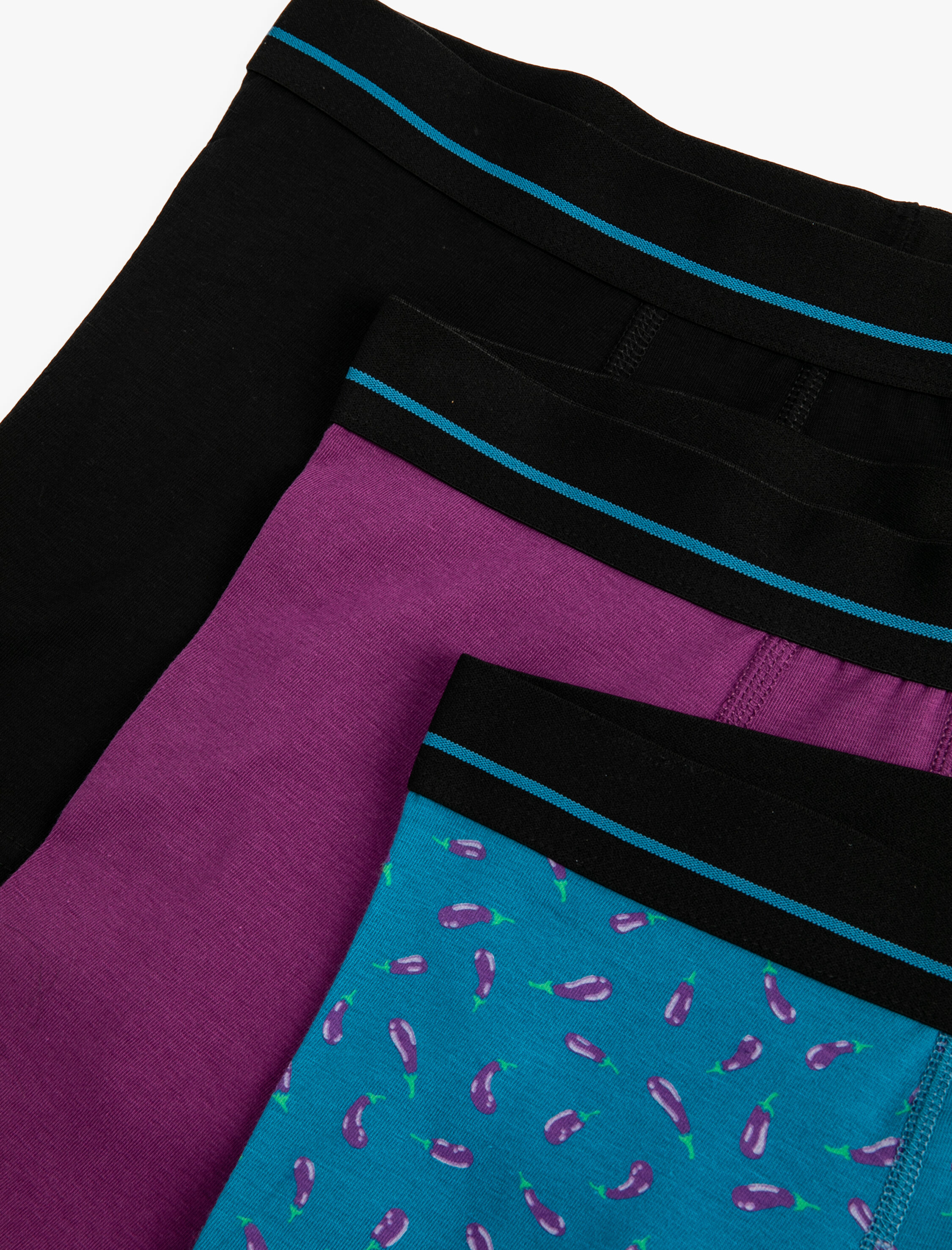   3'lü Baskılı Boxer Seti Beli Lastikli Pamuklu