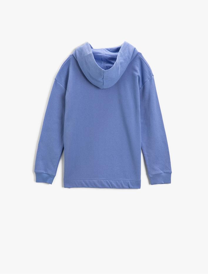 Kız Çocuk Kapüşonlu Sweatshirt Belden Bağlamalı