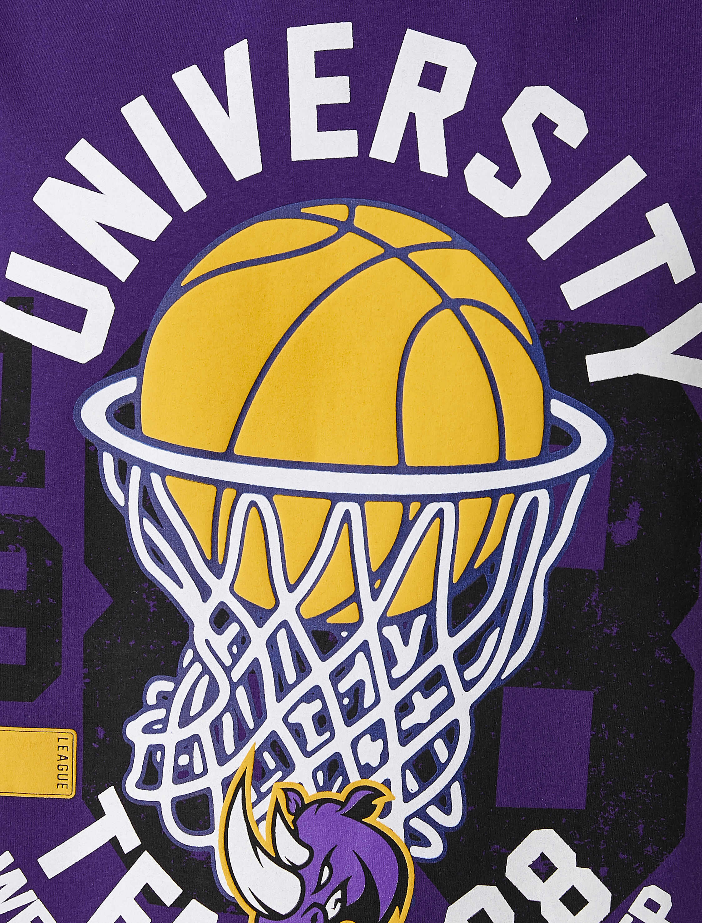   Oversize Kapşonlu Kolej Kolsuz Tişört Basketbol Baskılı Kolsuz