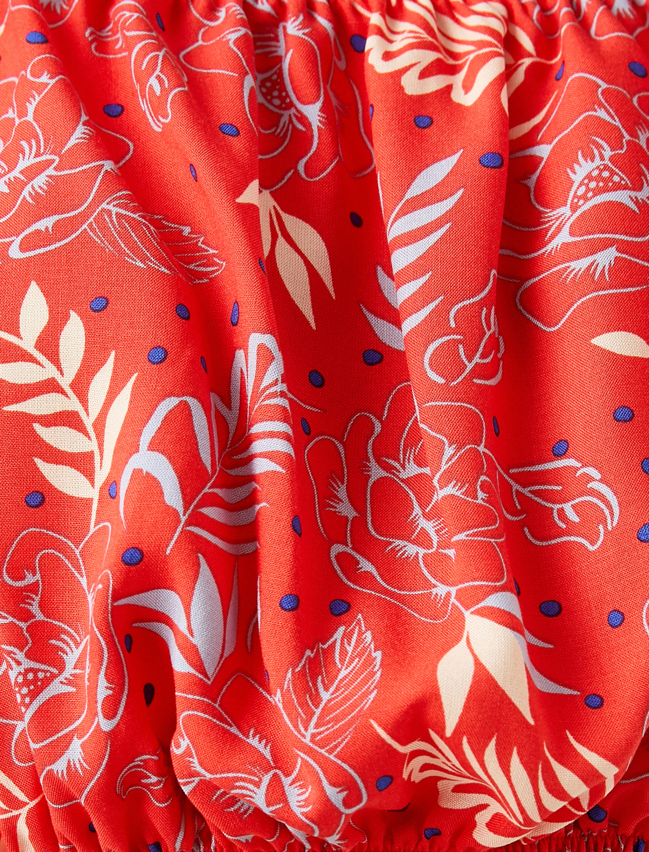   Crop Bluz Desenli Askılı