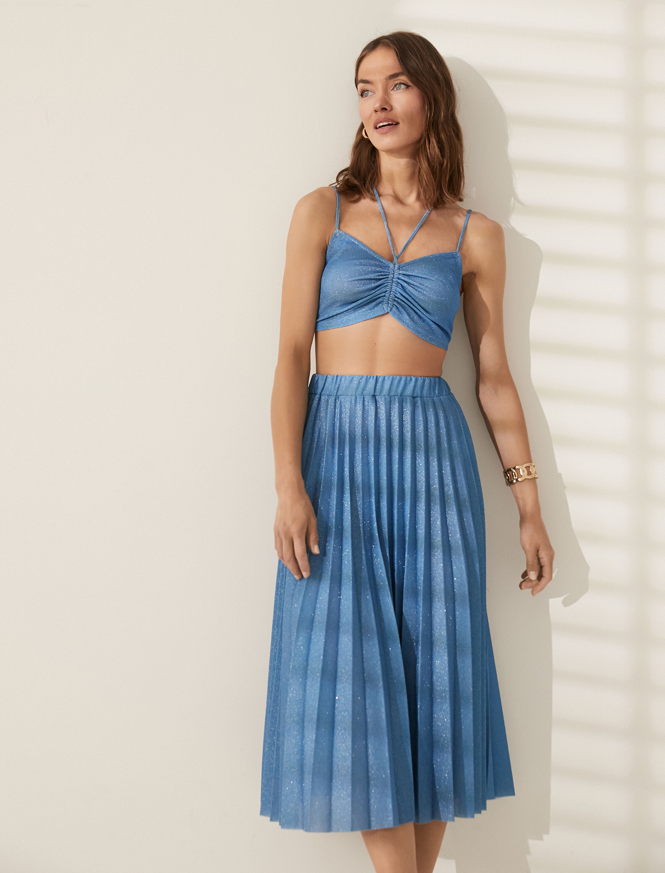   Melis Ağazat X Koton - Boyundan Bağlamalı Crop Atlet