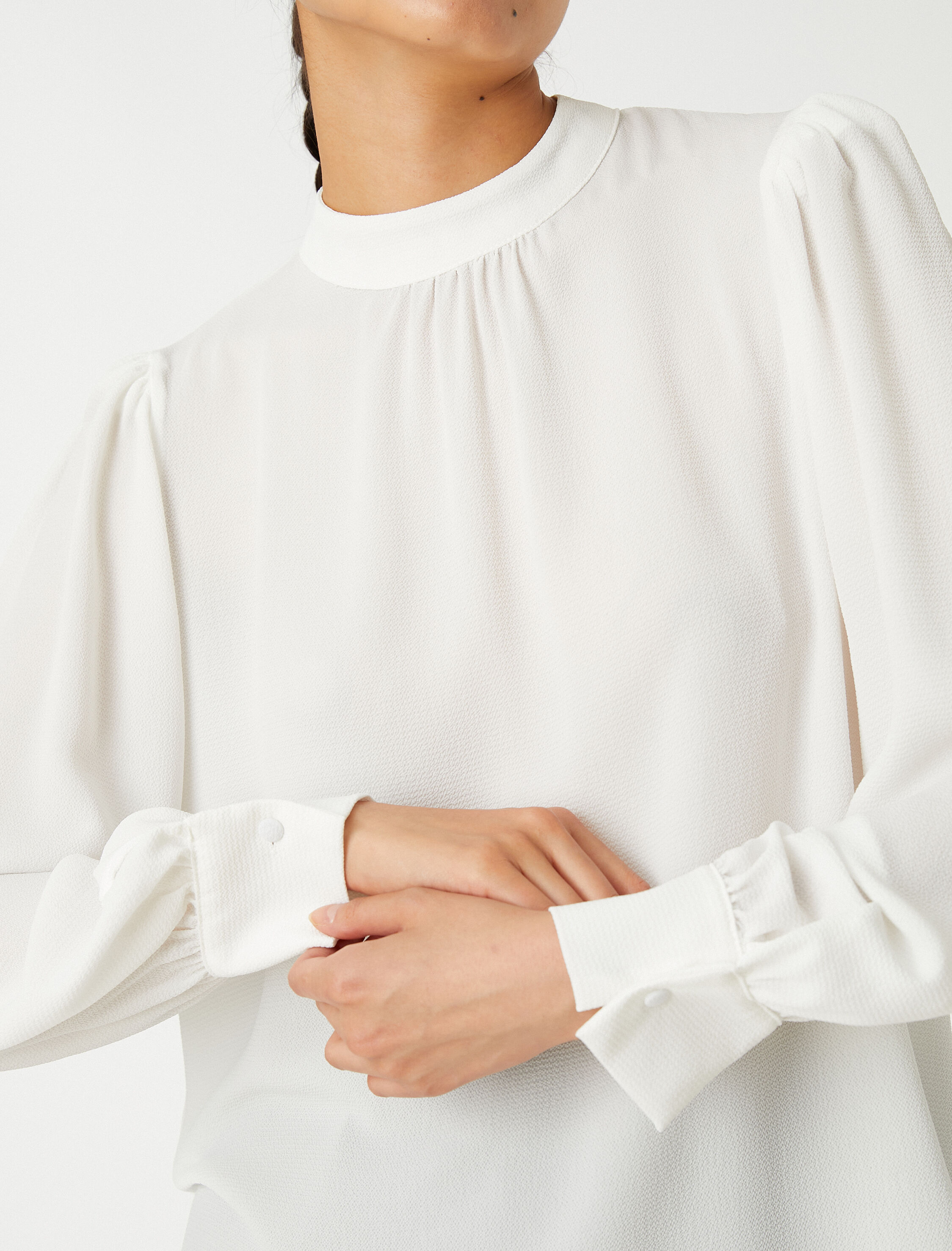   Uzun Balon Kollu Bluz