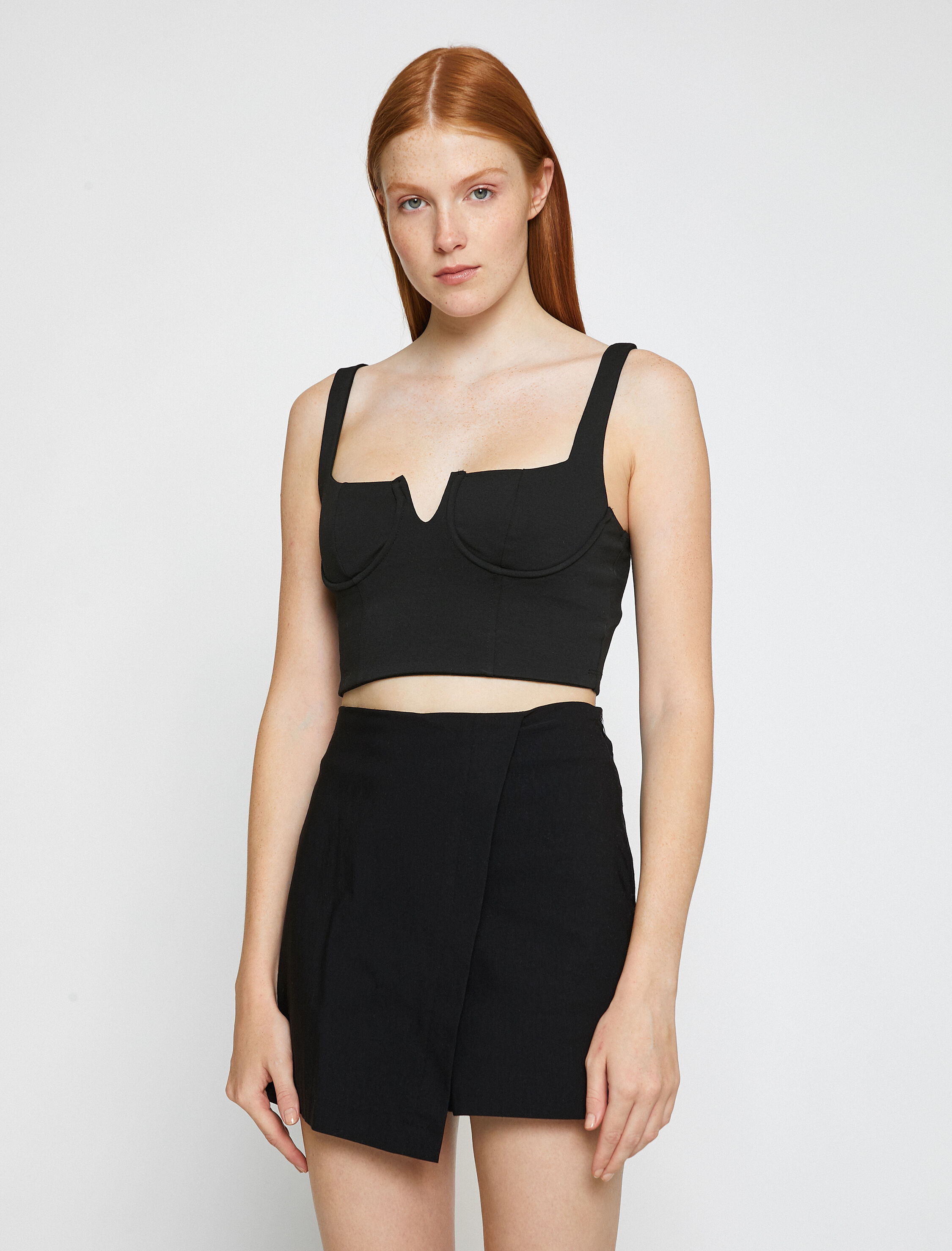   Crop Atlet Askılı Balenli