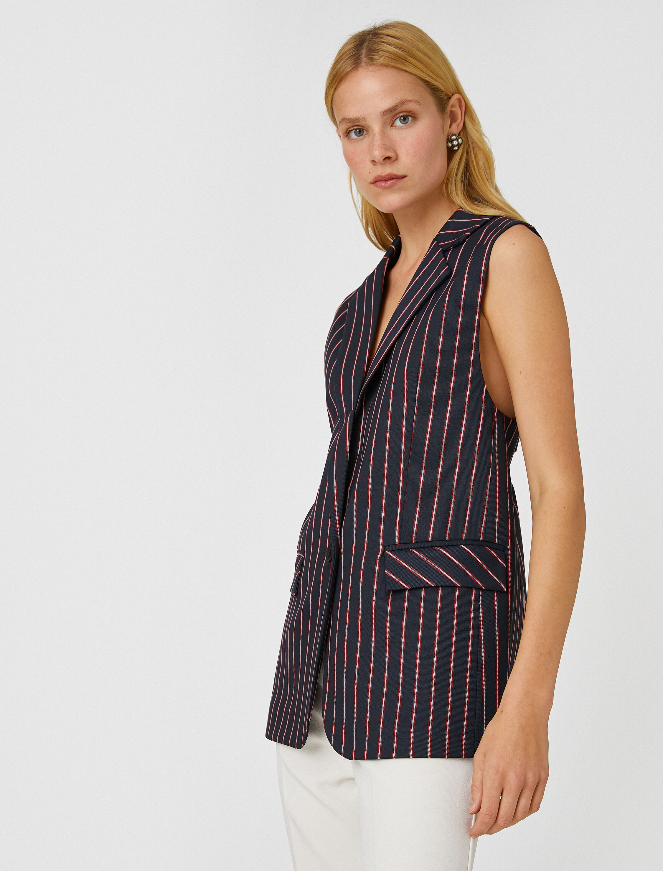   Düğmeli Blazer Yelek