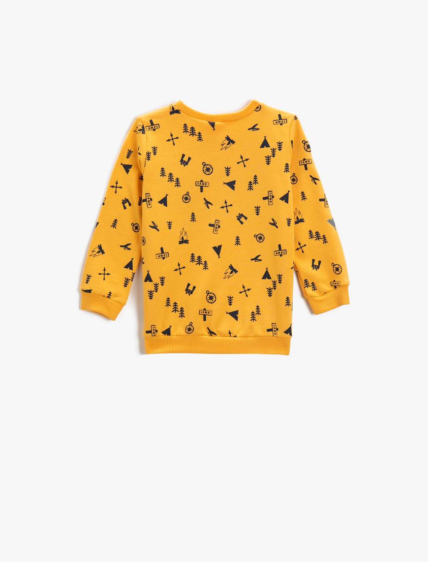  Erkek Bebek Baskılı Sweatshirt Pamuklu