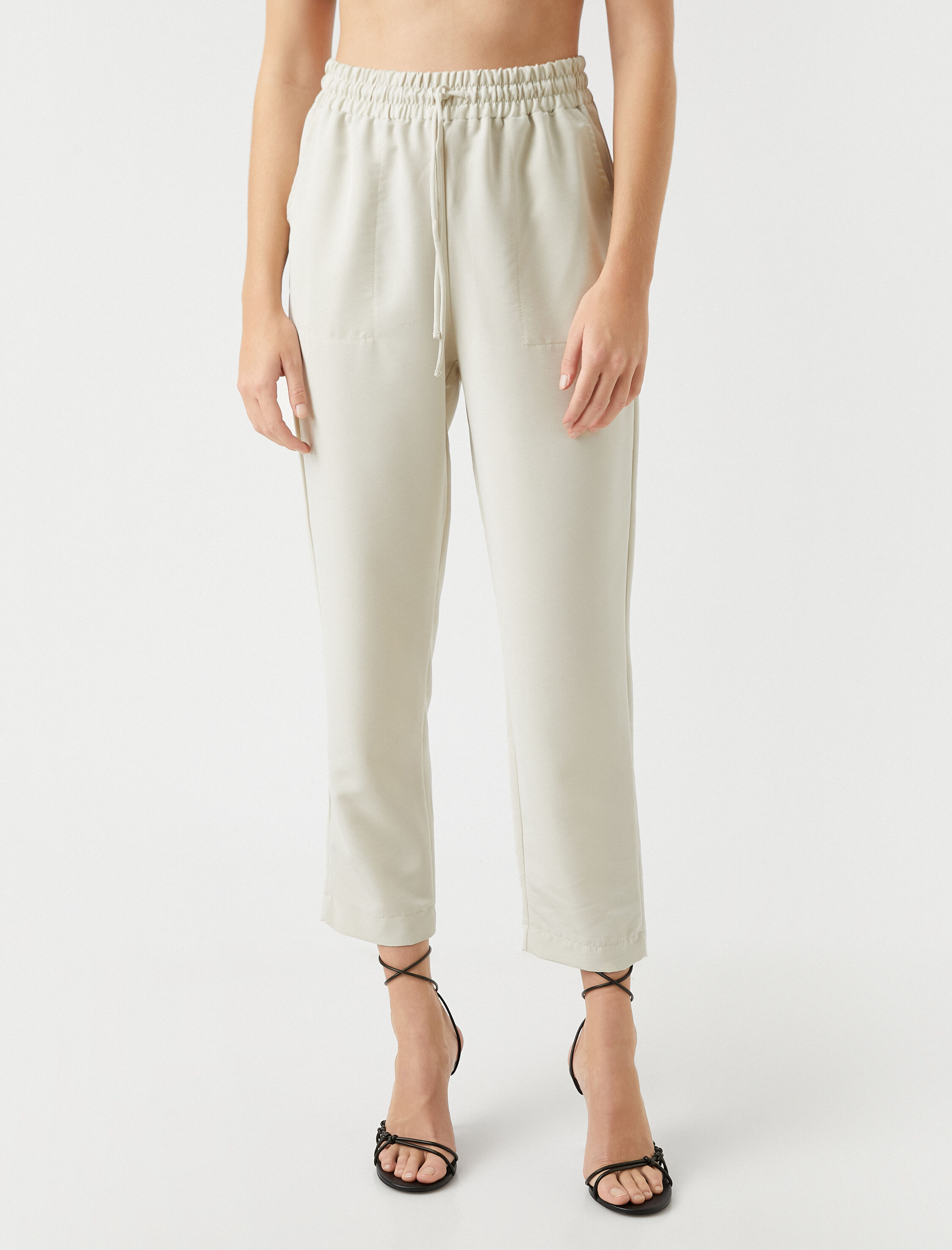   Beli Bağlamalı Pantolon Modal Karışımlı