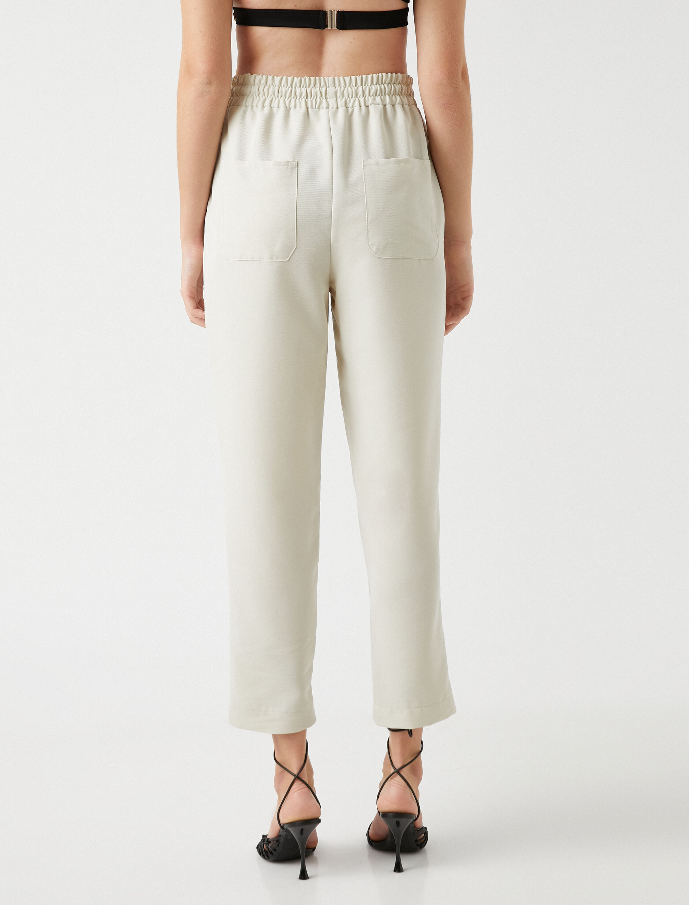   Beli Bağlamalı Pantolon Modal Karışımlı