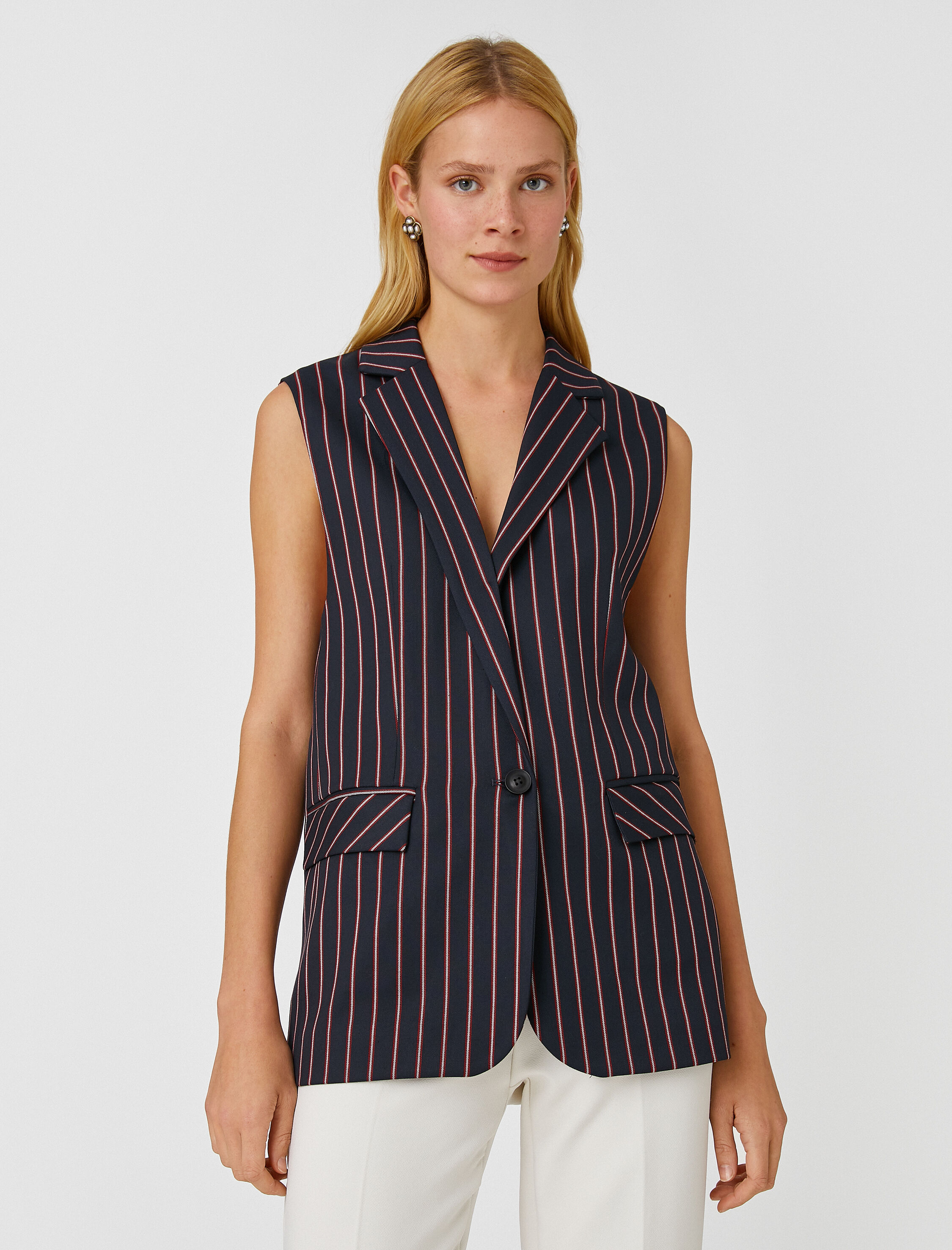   Düğmeli Blazer Yelek