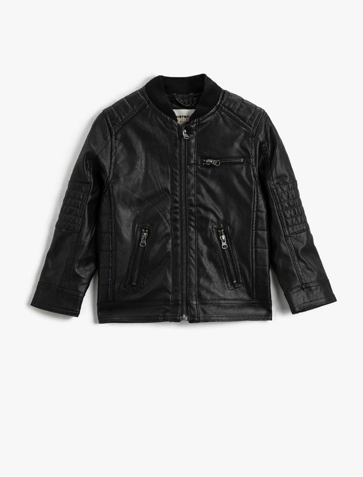 Erkek Çocuk Ceket Suni Deri Görünümlü