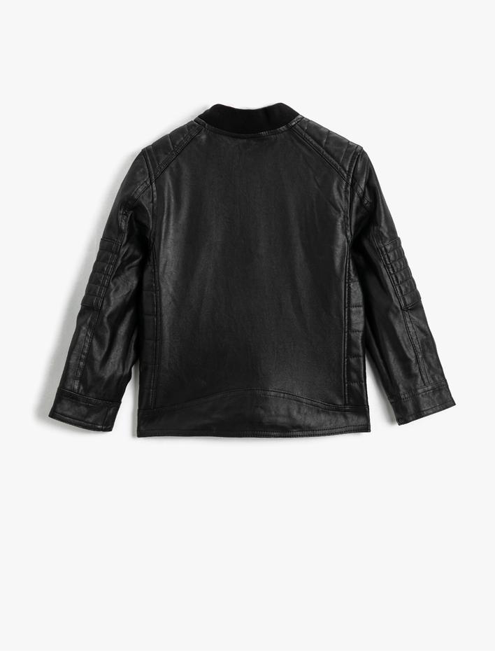 Erkek Çocuk Ceket Suni Deri Görünümlü