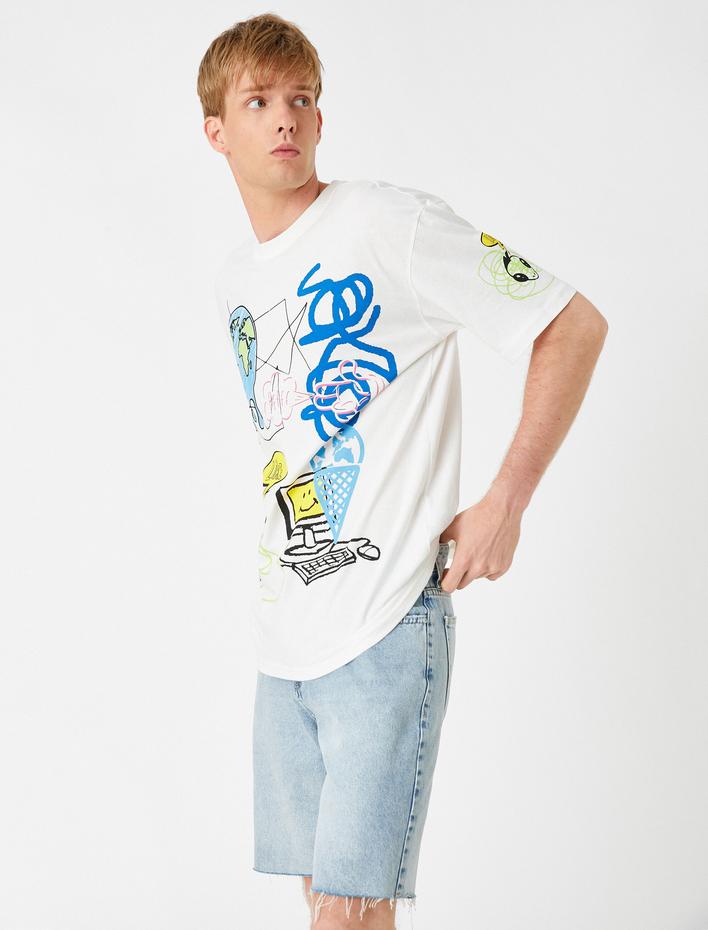  Oversize Baskılı Tişört