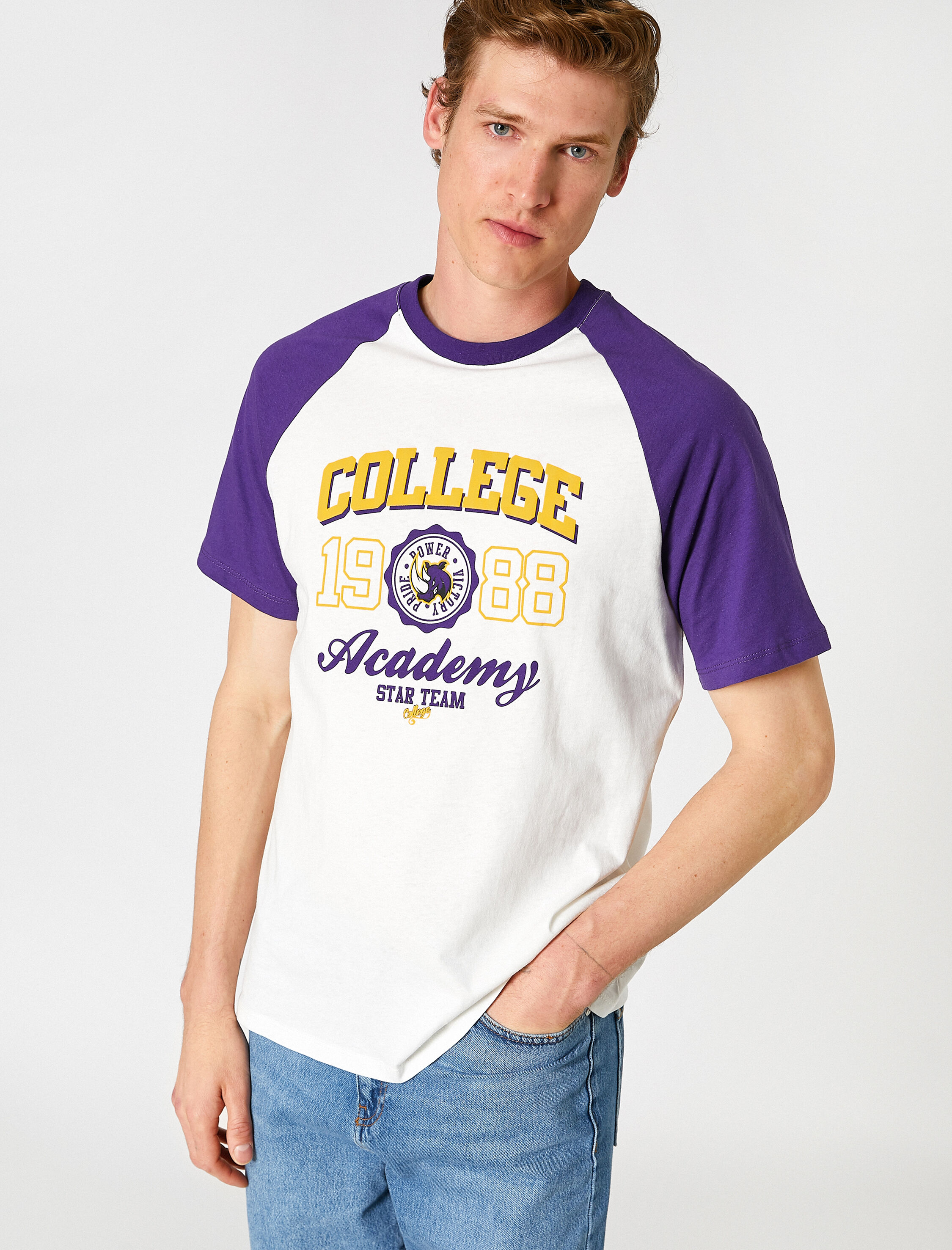   Reglan Kol Kolej Baskılı Tişört