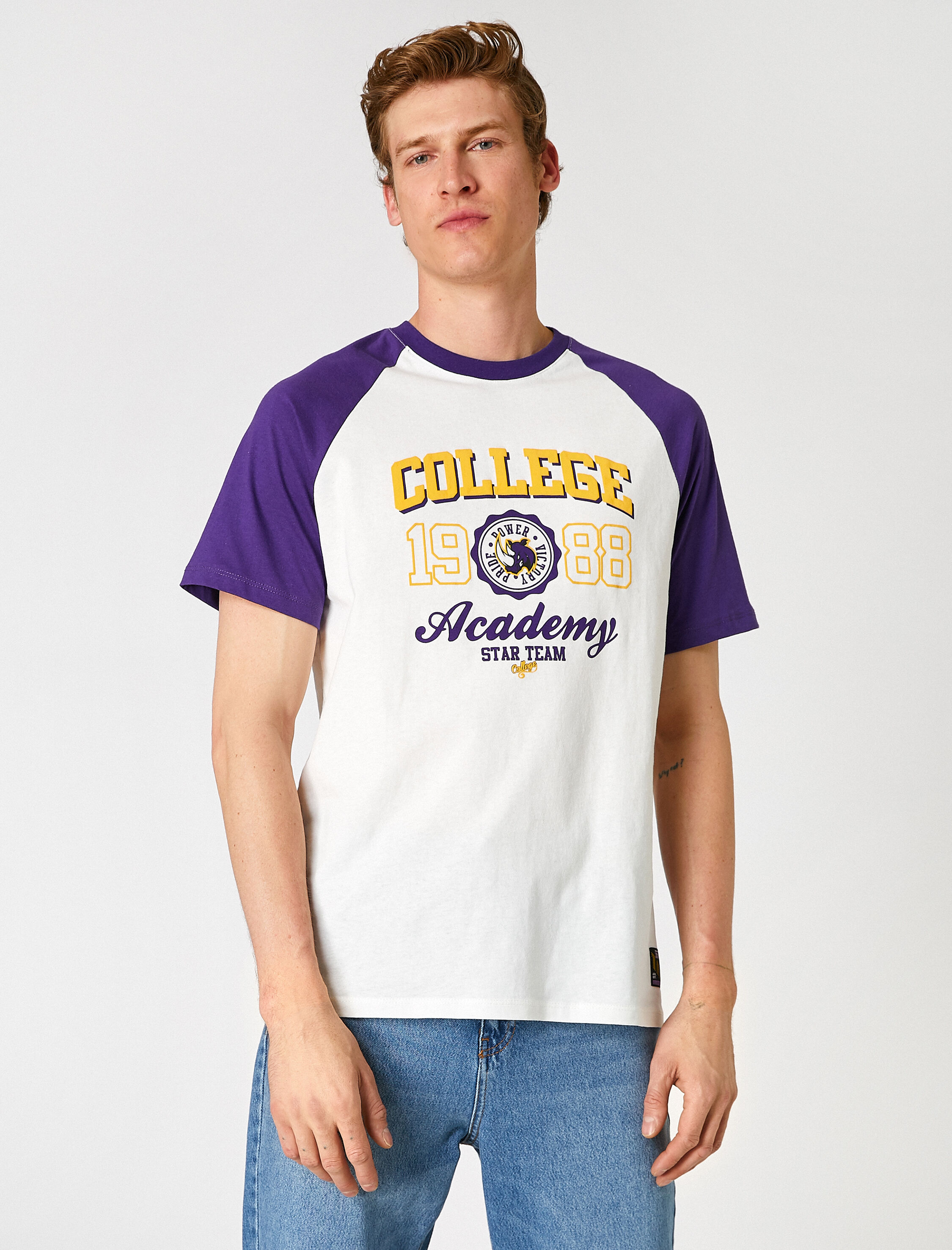   Reglan Kol Kolej Baskılı Tişört