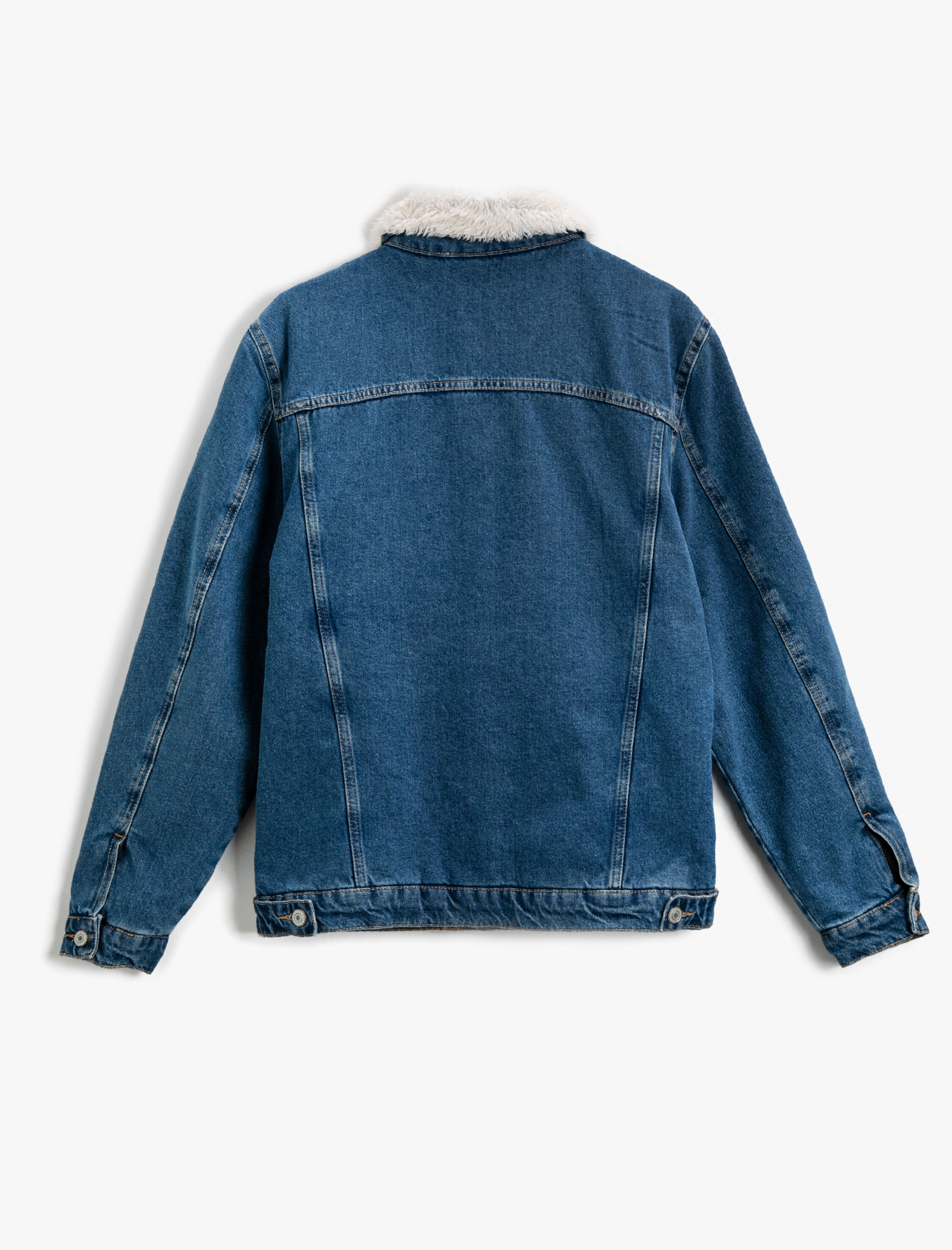   Yakası Suni Kürklü Kot Ceket