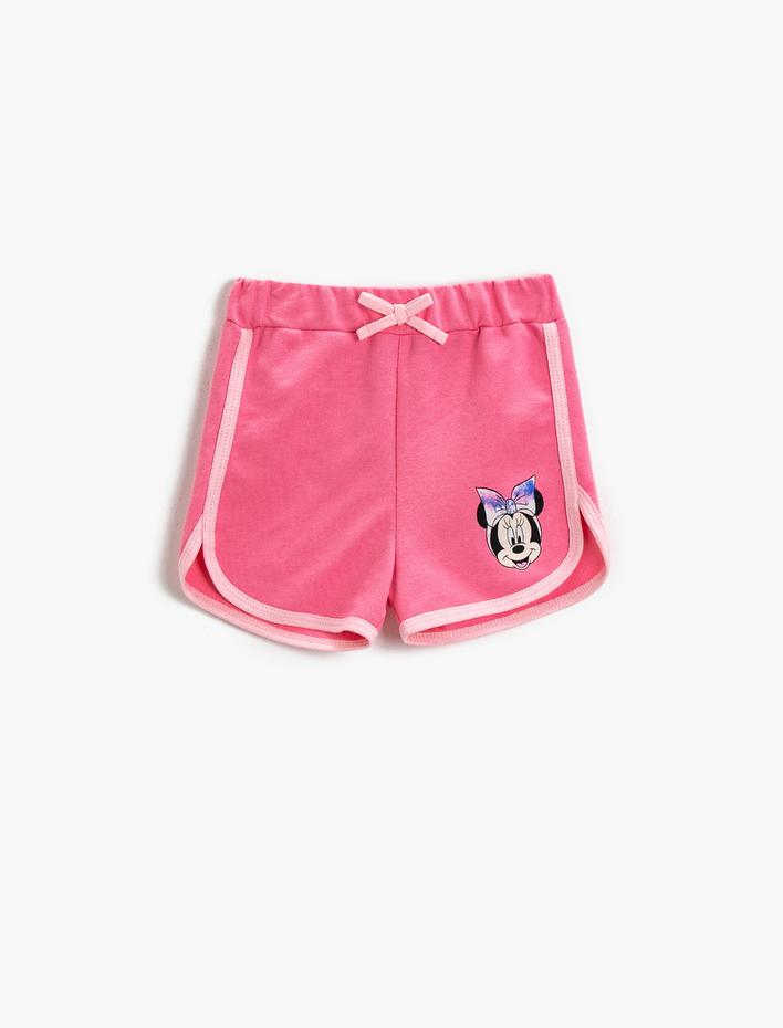 Kız Bebek Mickey Mouse Şort Lisanslı Pamuklu