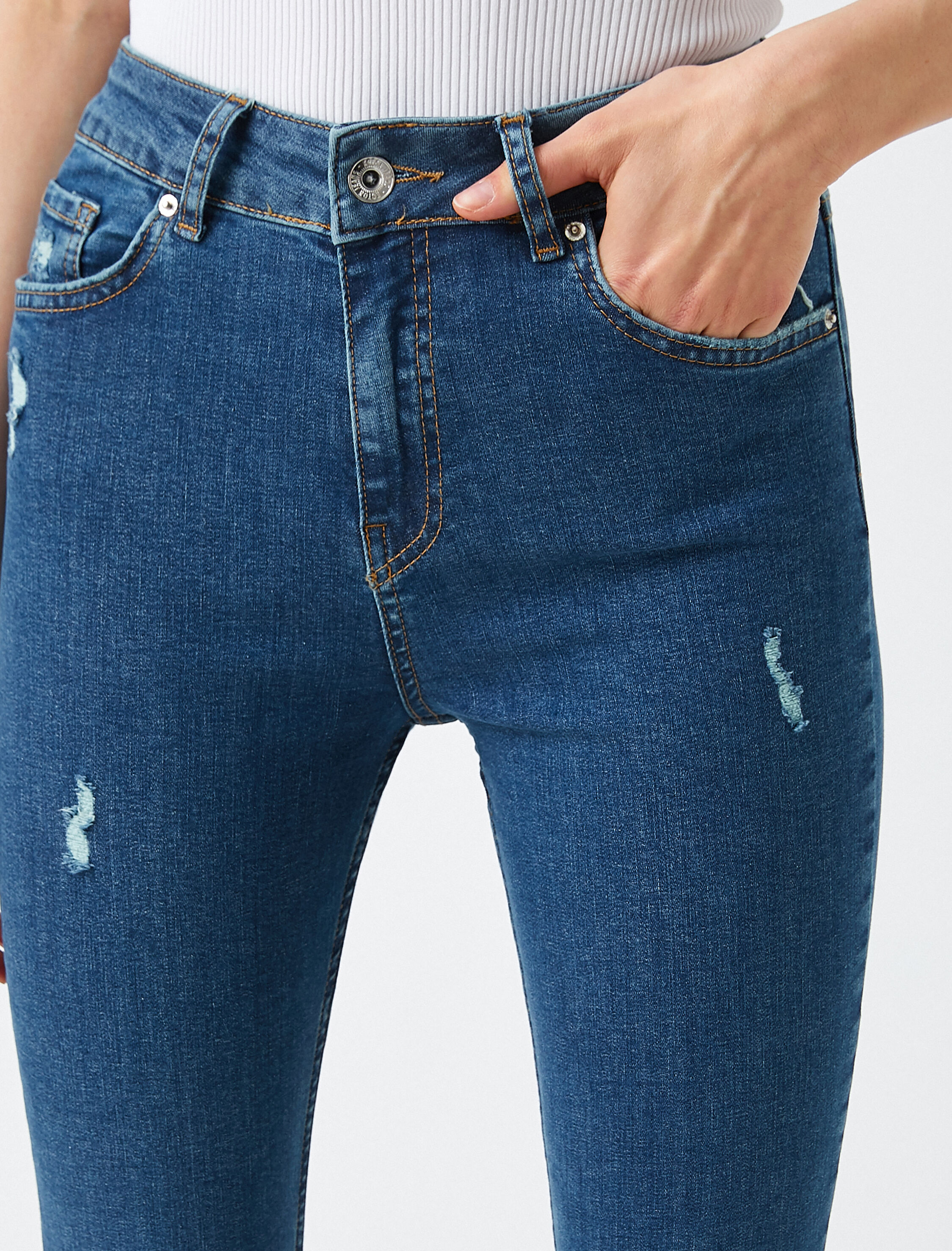   Dar Kesim Kot Pantolon - Skinny Jean