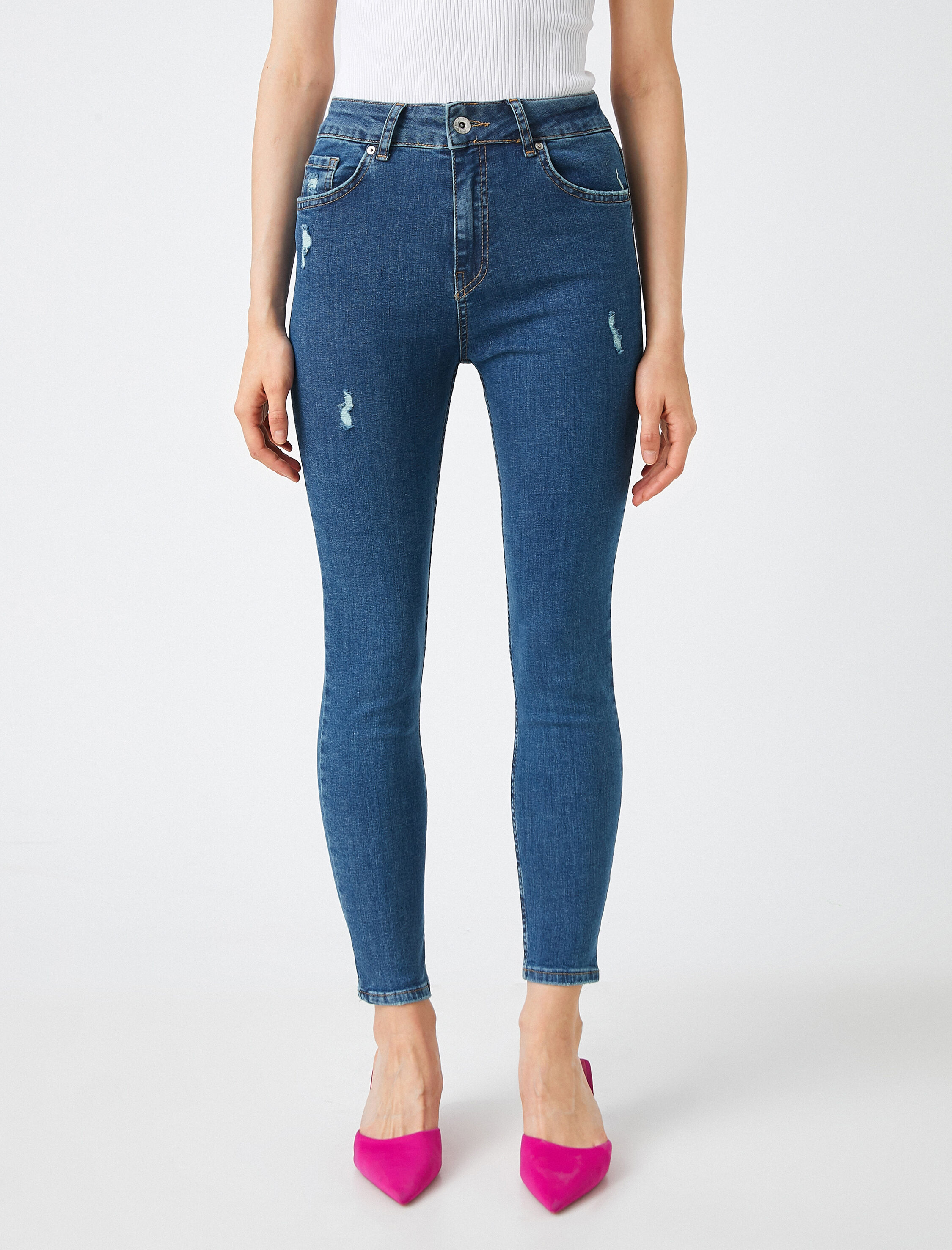   Dar Kesim Kot Pantolon - Skinny Jean