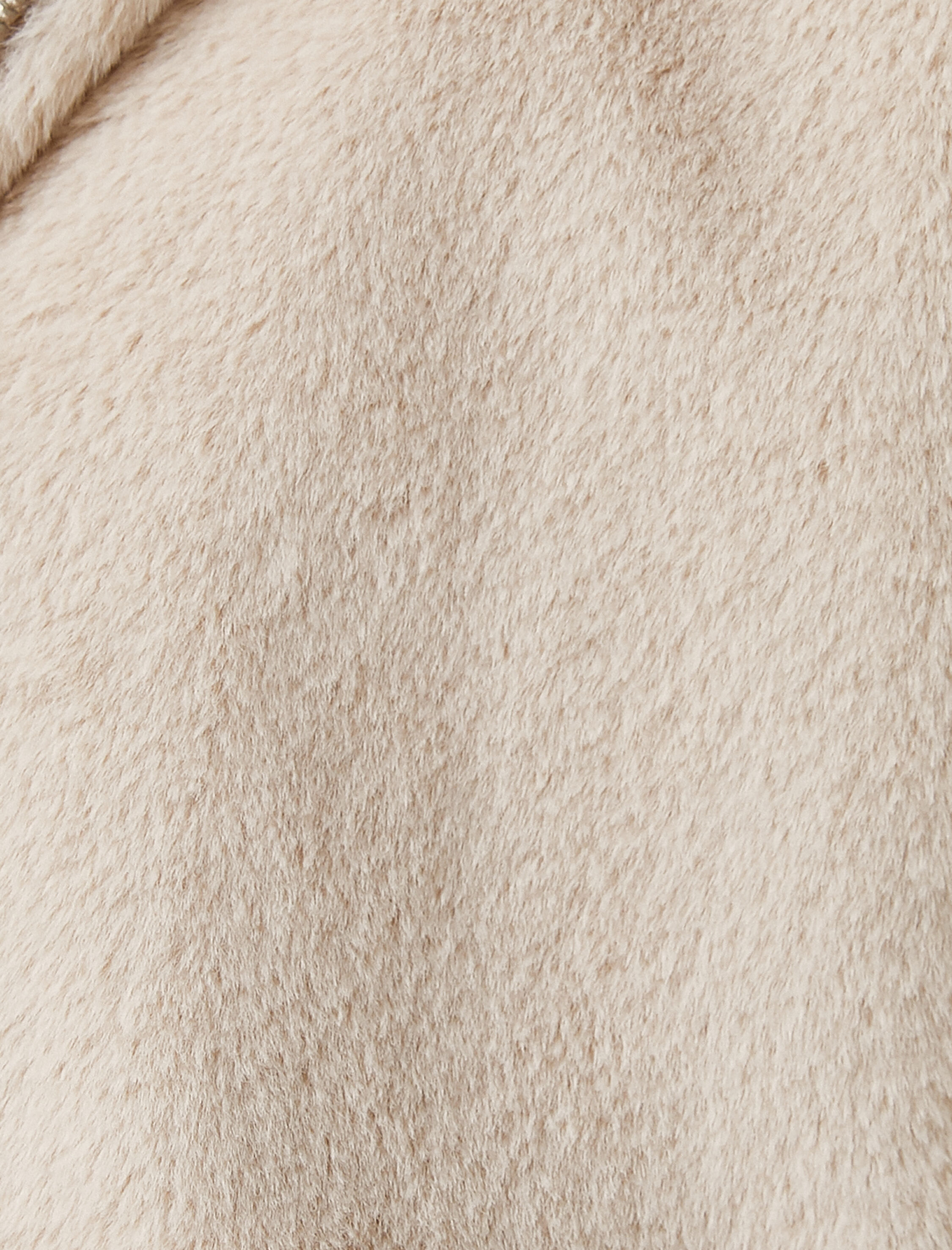   Kapüşonlu Fermuarlı Peluş Mont