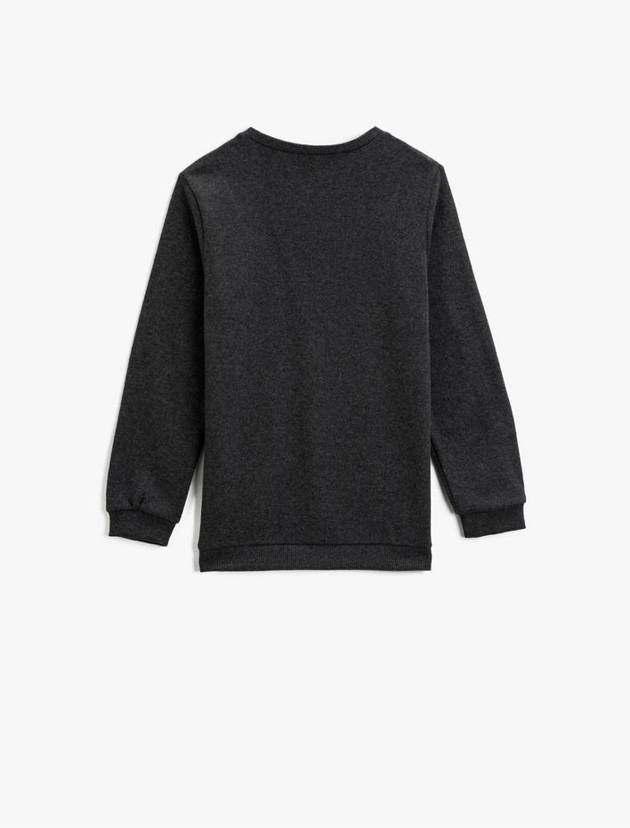 Erkek Çocuk Yazı Baskılı Sweatshirt