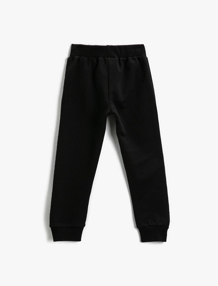 Kız Çocuk Pamuklu Jogger Eşofman Altı Baskılı Beli Bağlamalı