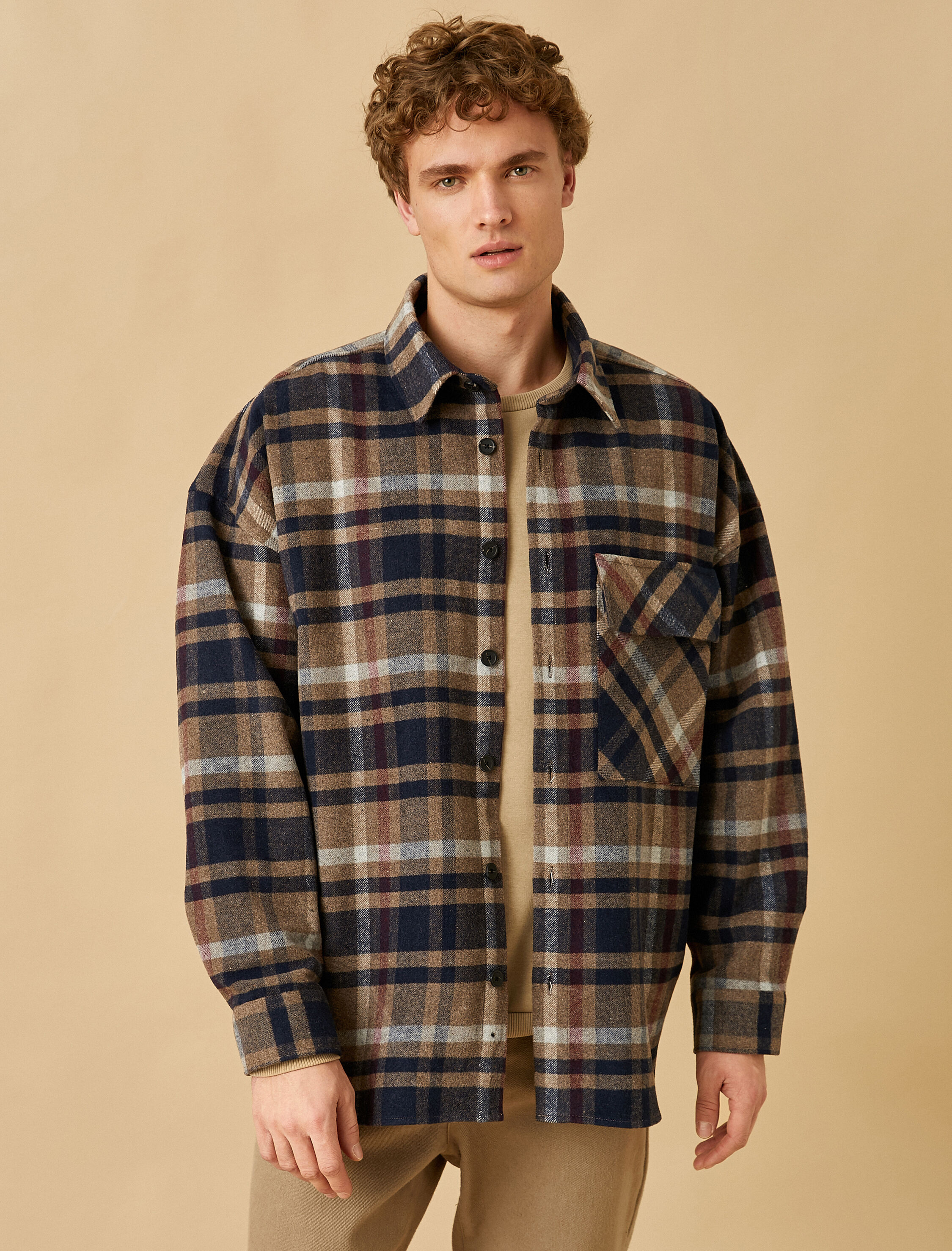   Oduncu Gömleği Klasik Yaka Uzun Kollu Cep Detaylı