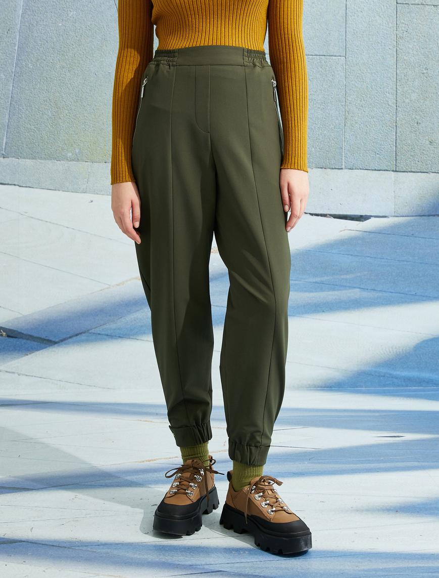   Jogger Pantolon Fermuarlı Cepli