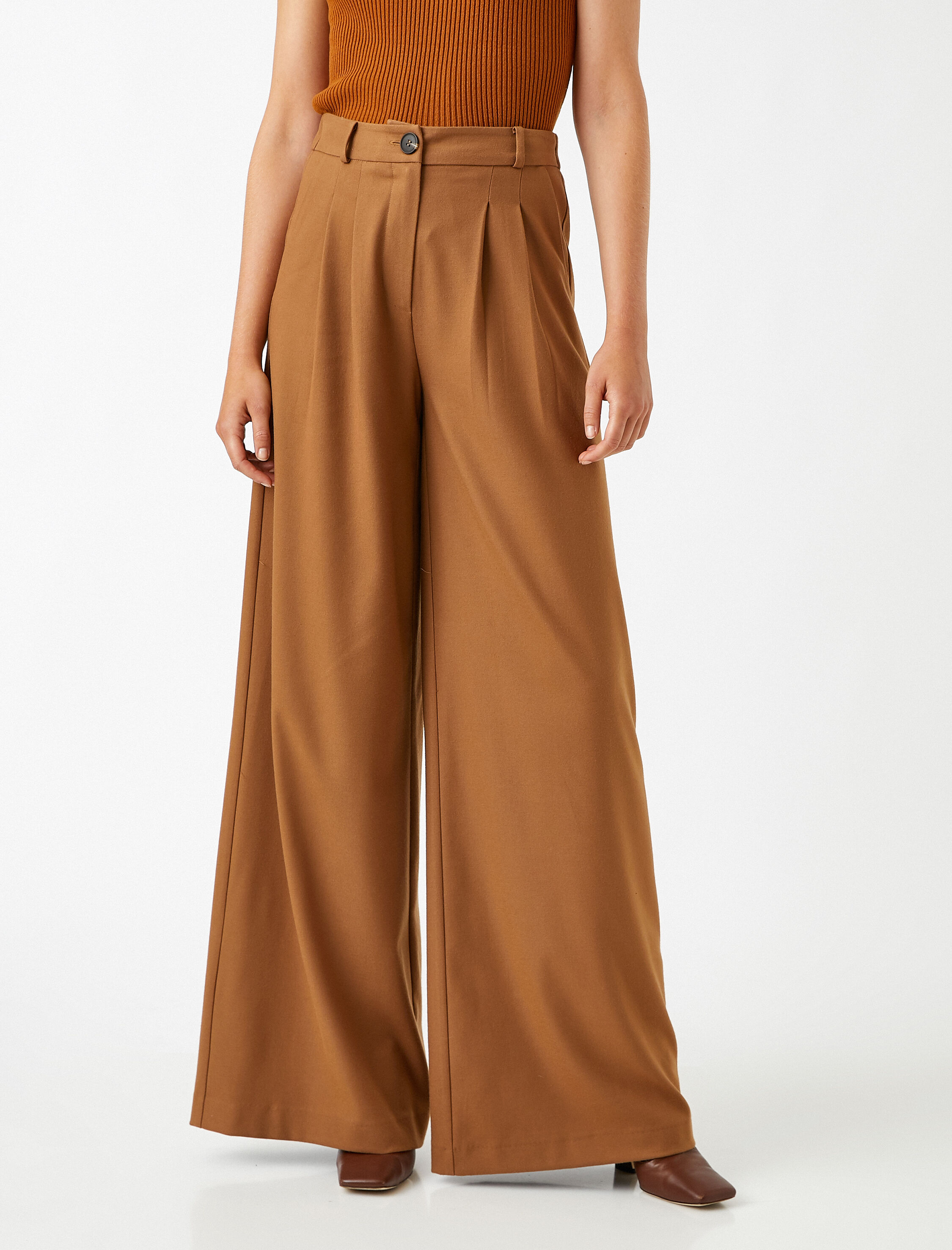   Bol Paça Pileli Pantolon