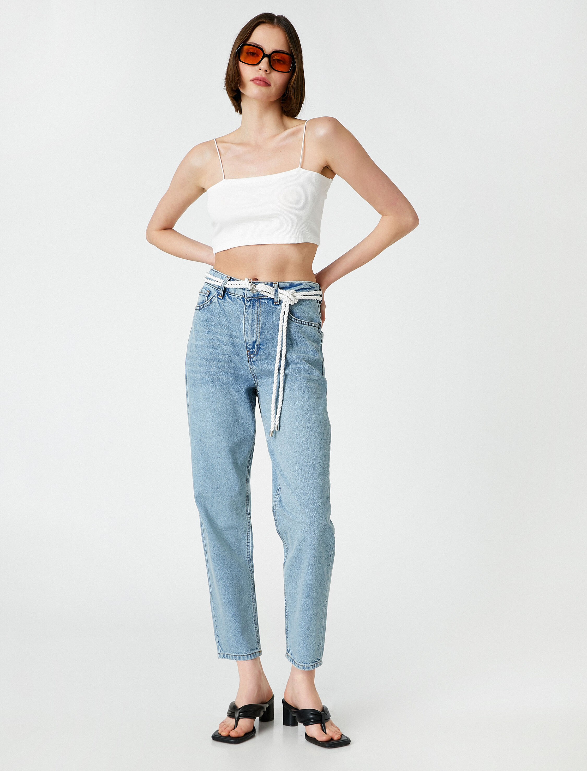   Mom Fit Kot Pantolon- Mom Jean