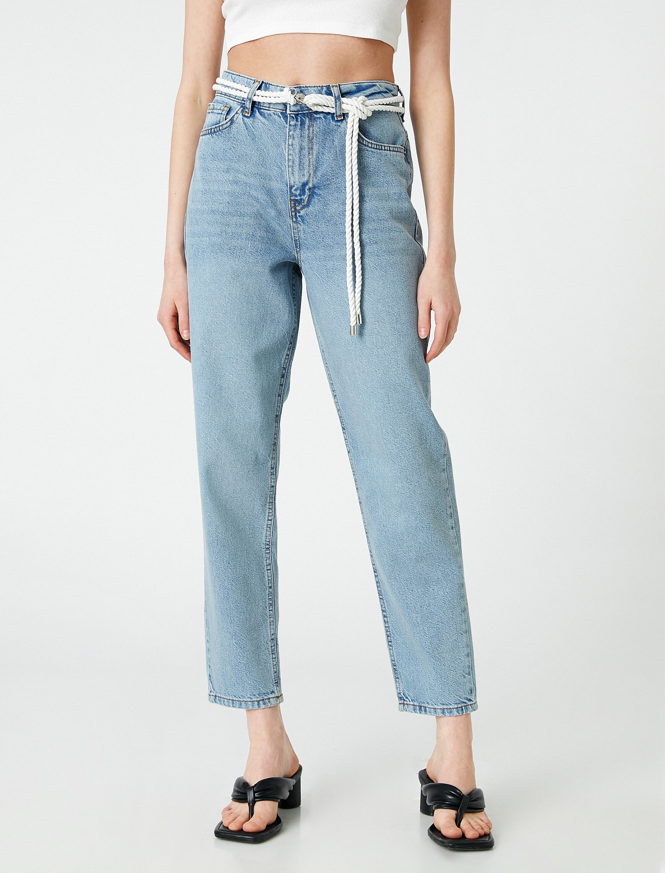   Mom Fit Kot Pantolon- Mom Jean