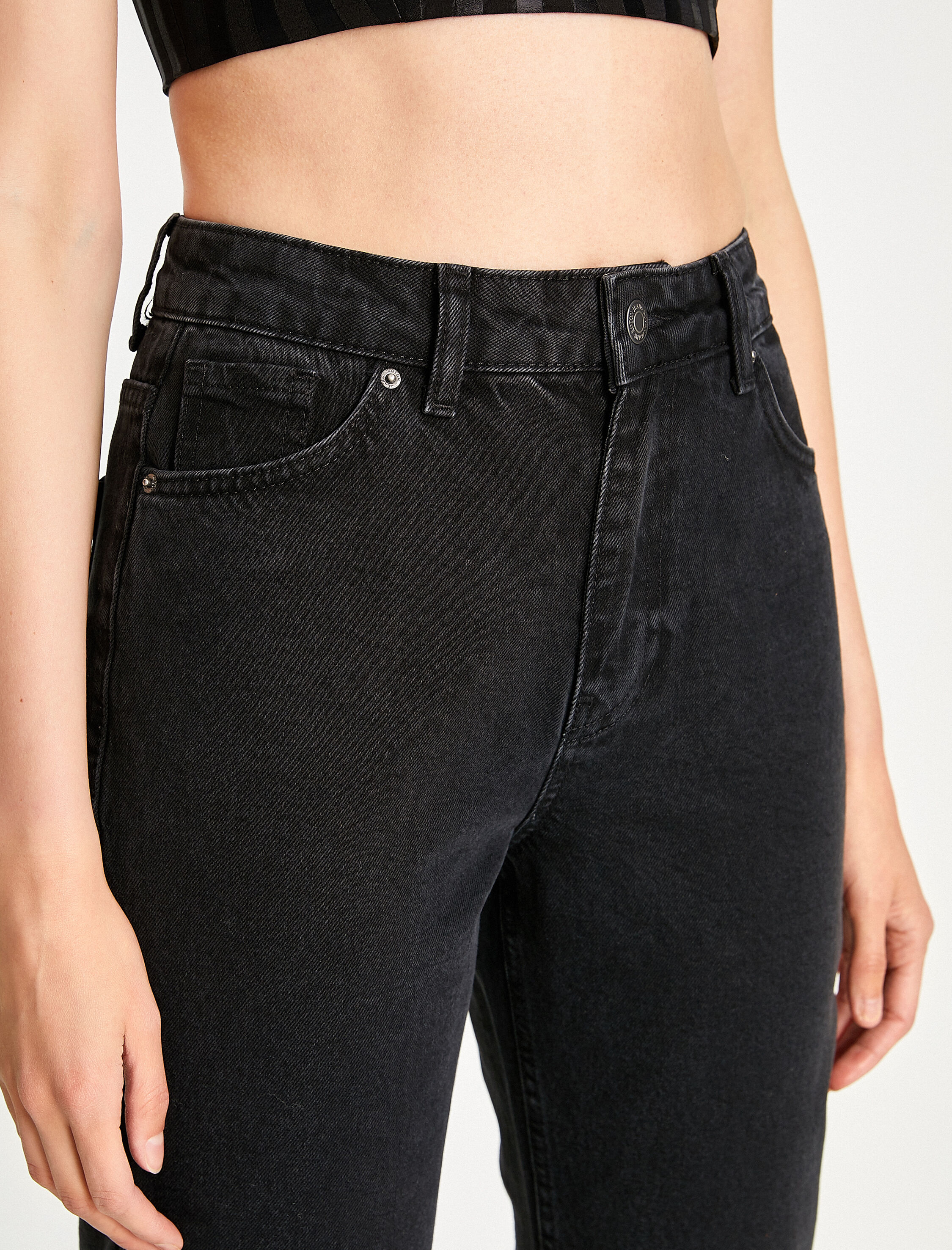   Mom Fit Kot Pantolon - Mom Jean