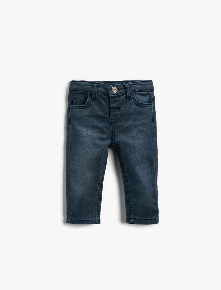Erkek Bebek Cepli Kot Pantolon - Slim Jean