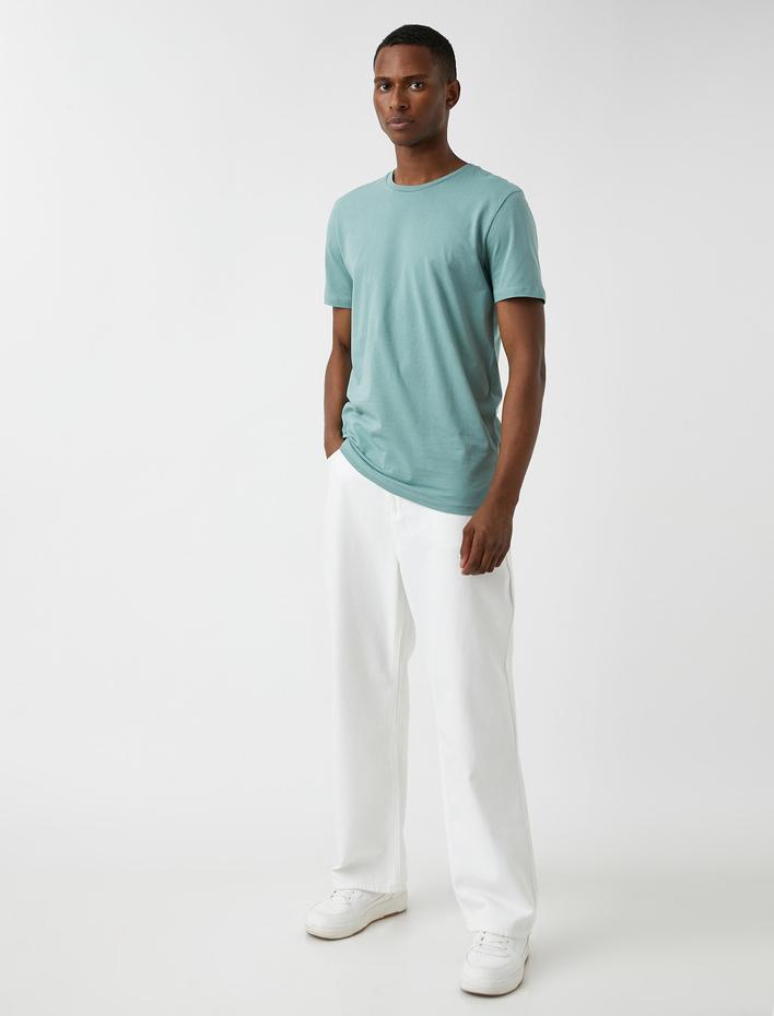  Basic Tişört Kısa Kollu Bisiklet Yaka