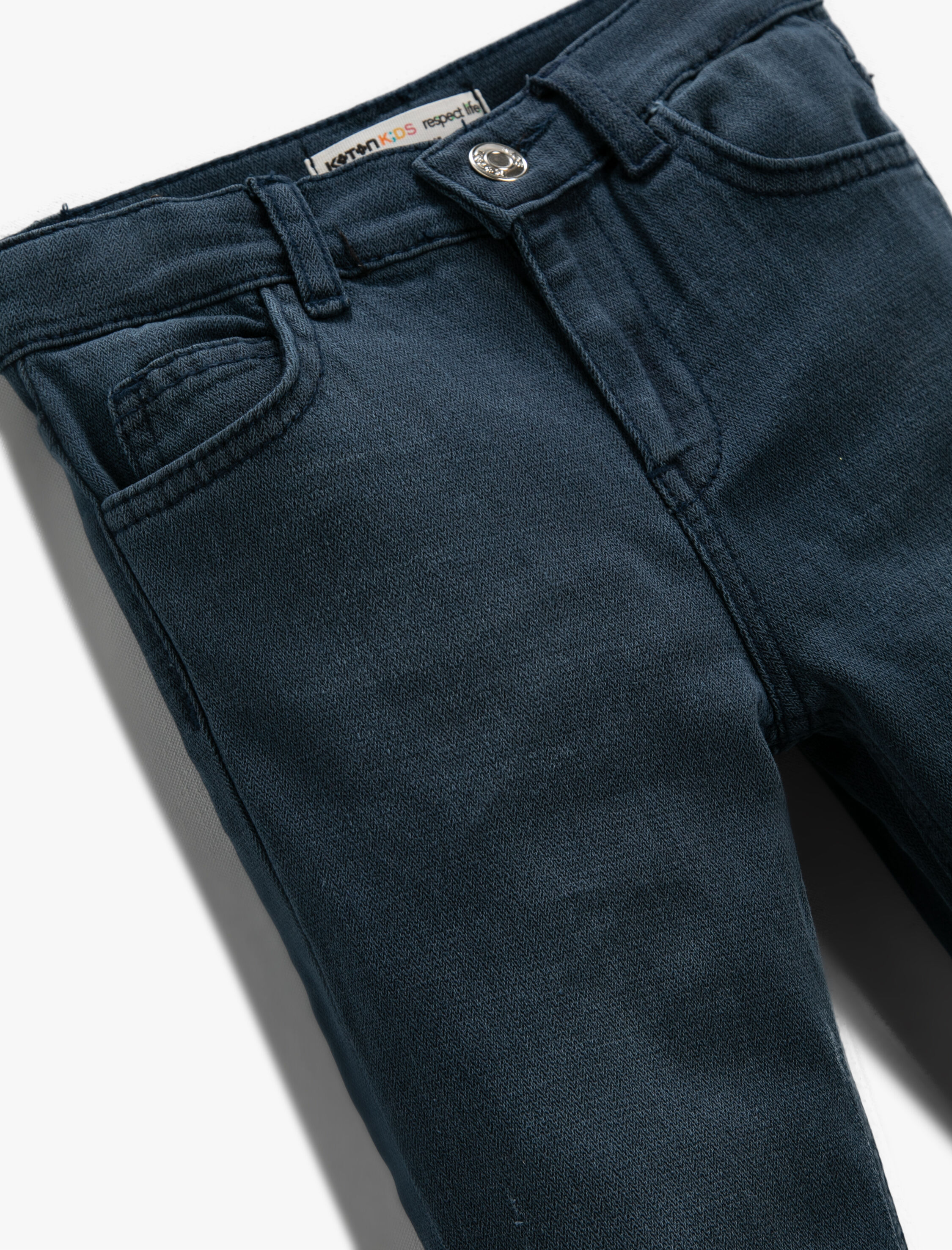  Erkek Çocuk Kot Pantolon Düğmeli Cepli - Regular Jean