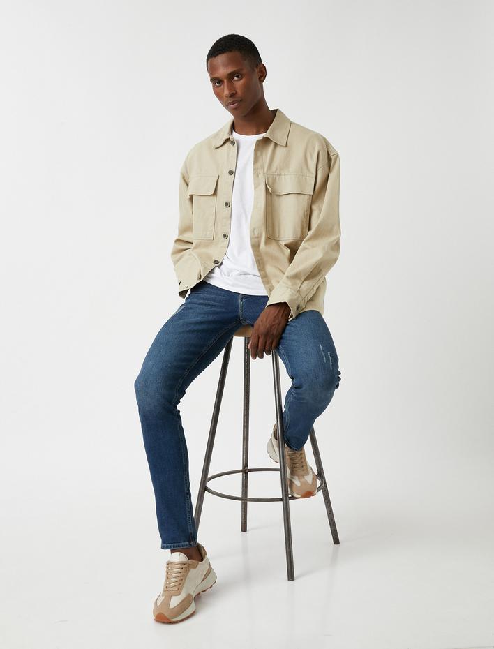  Skinny Fit Kot Pantolon - Michael Jean