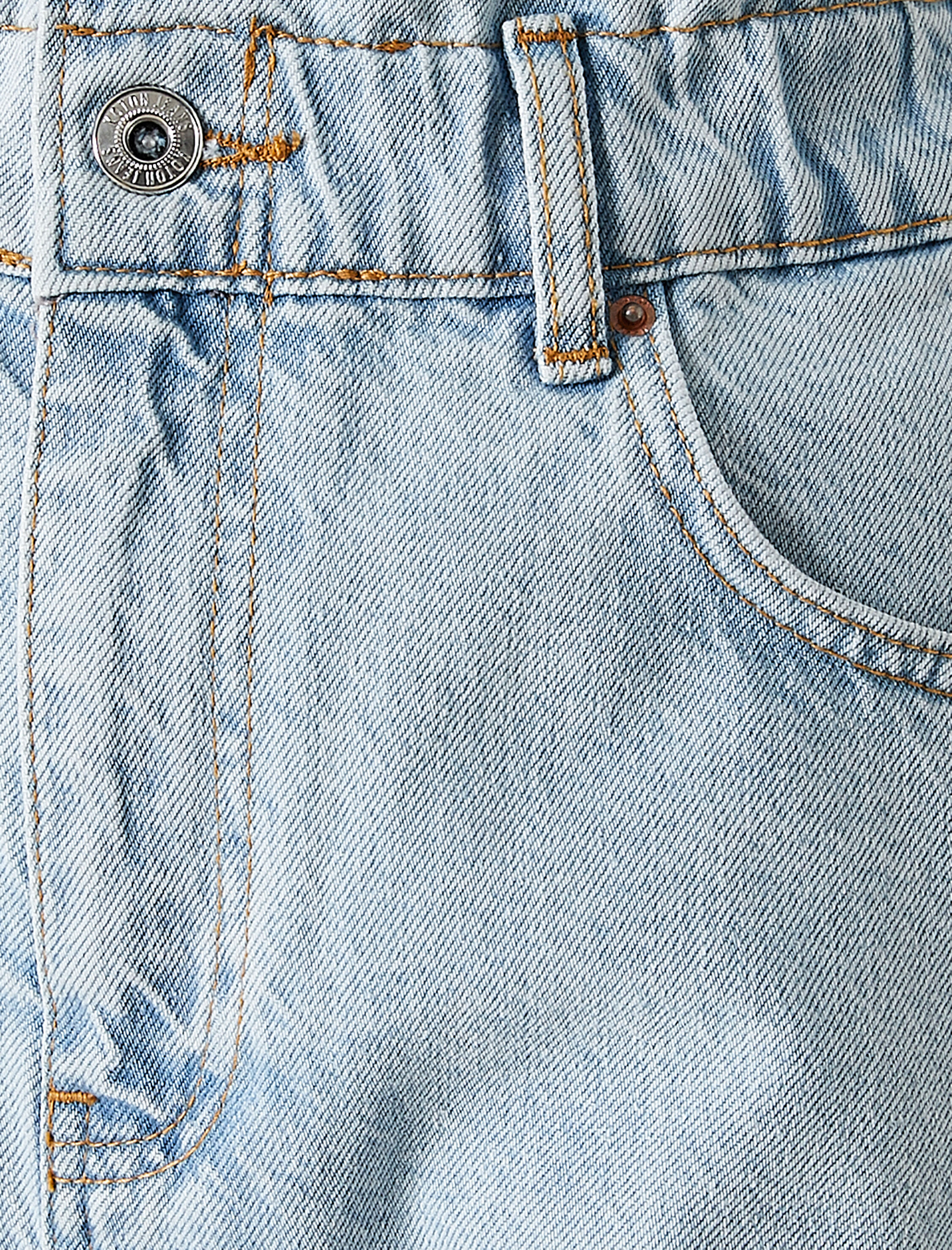   Kot Şort Yüksek Bel Cepli