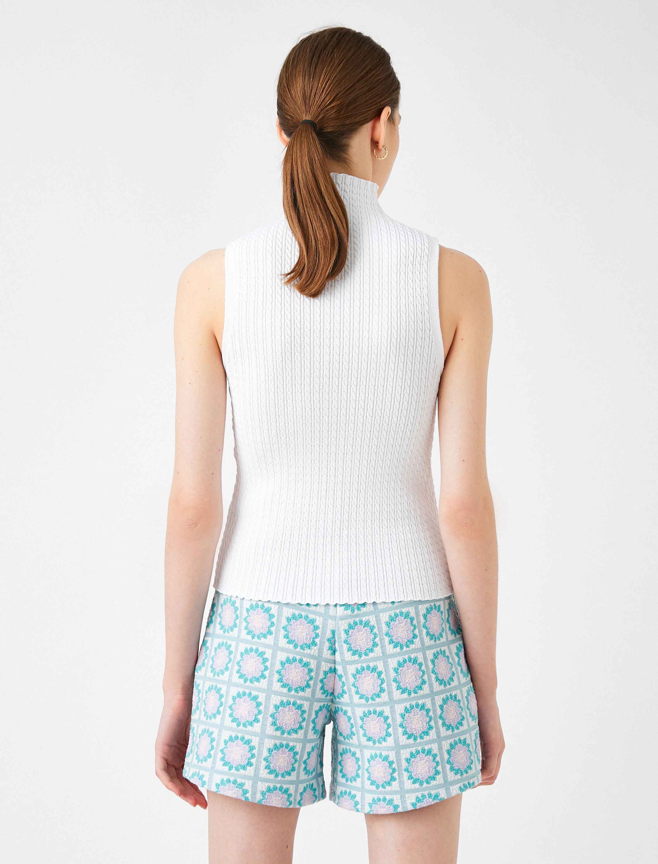   Balıkçı Yaka Atlet Örgü Detaylı