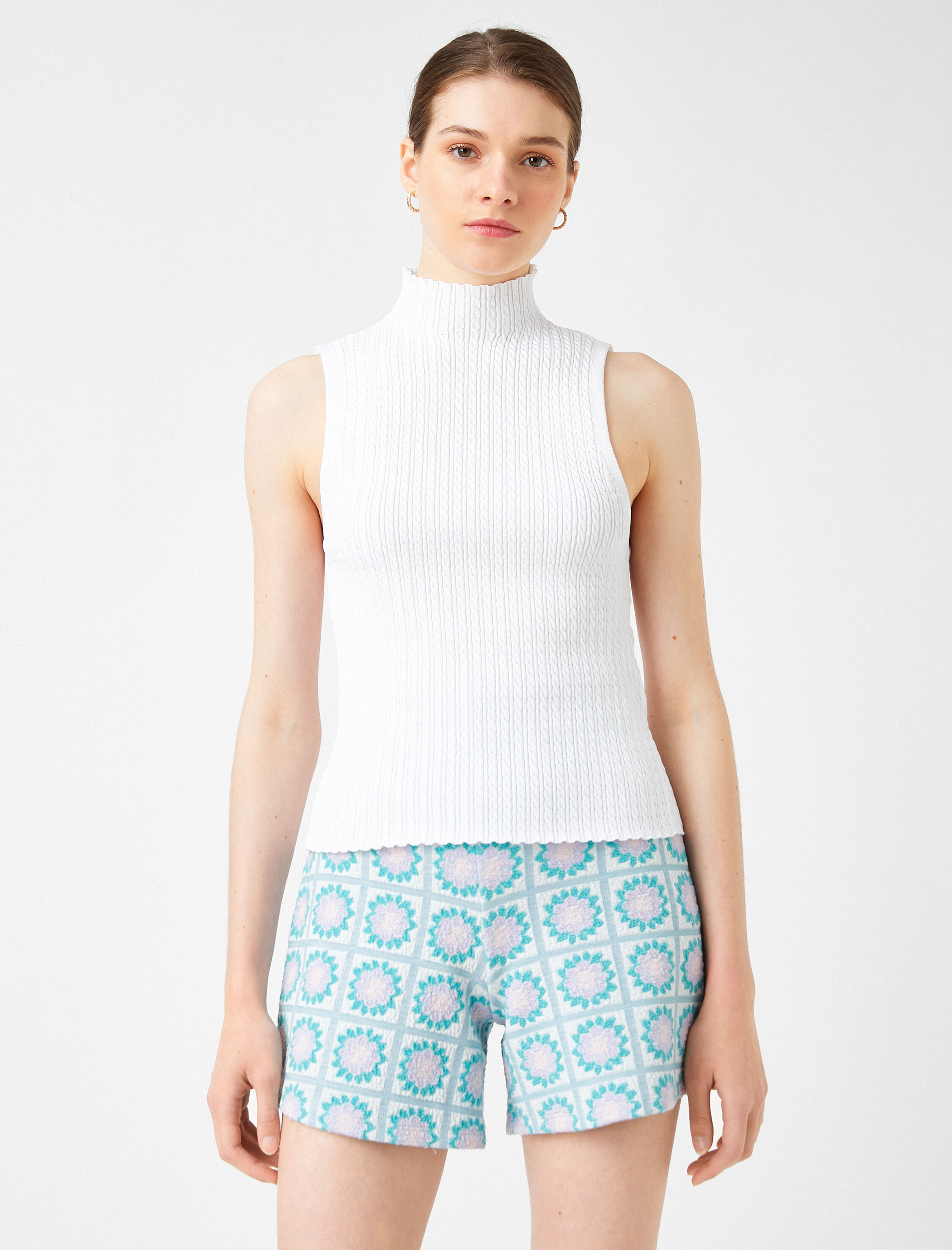   Balıkçı Yaka Atlet Örgü Detaylı