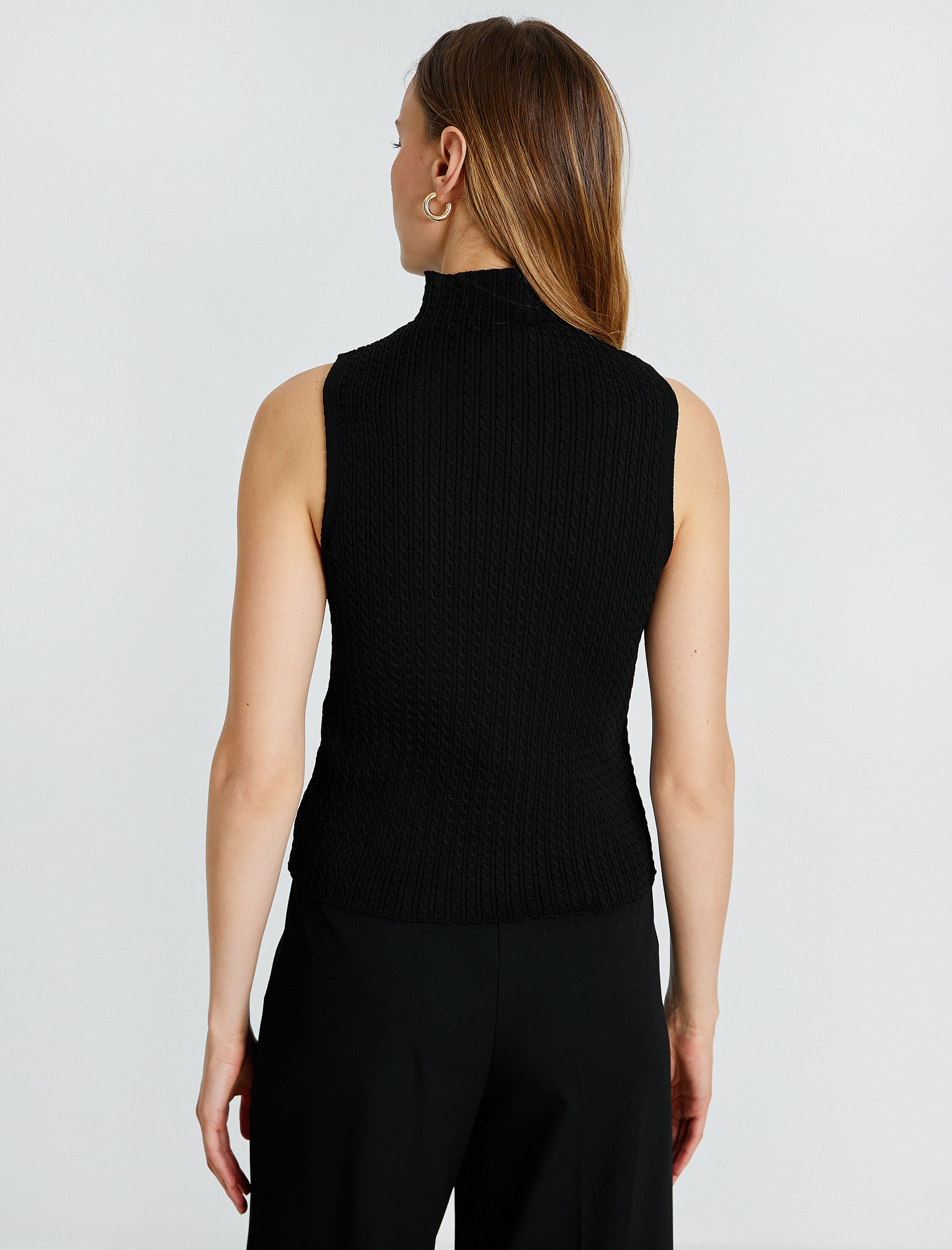   Balıkçı Yaka Atlet Örgü Detaylı