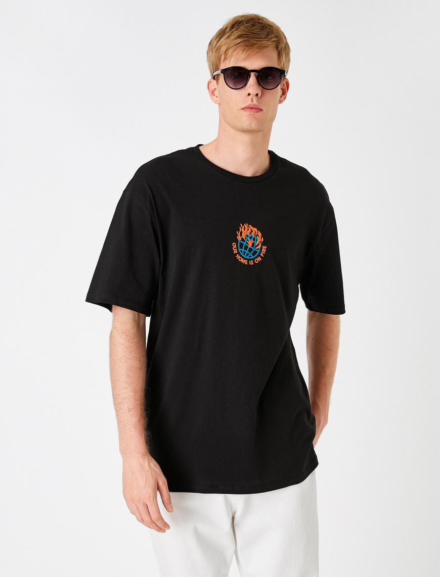   Baskılı Oversize Tişört