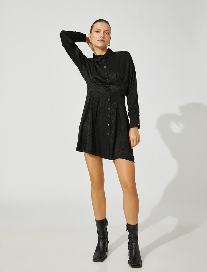  Gömlek Elbise Bel Detaylı