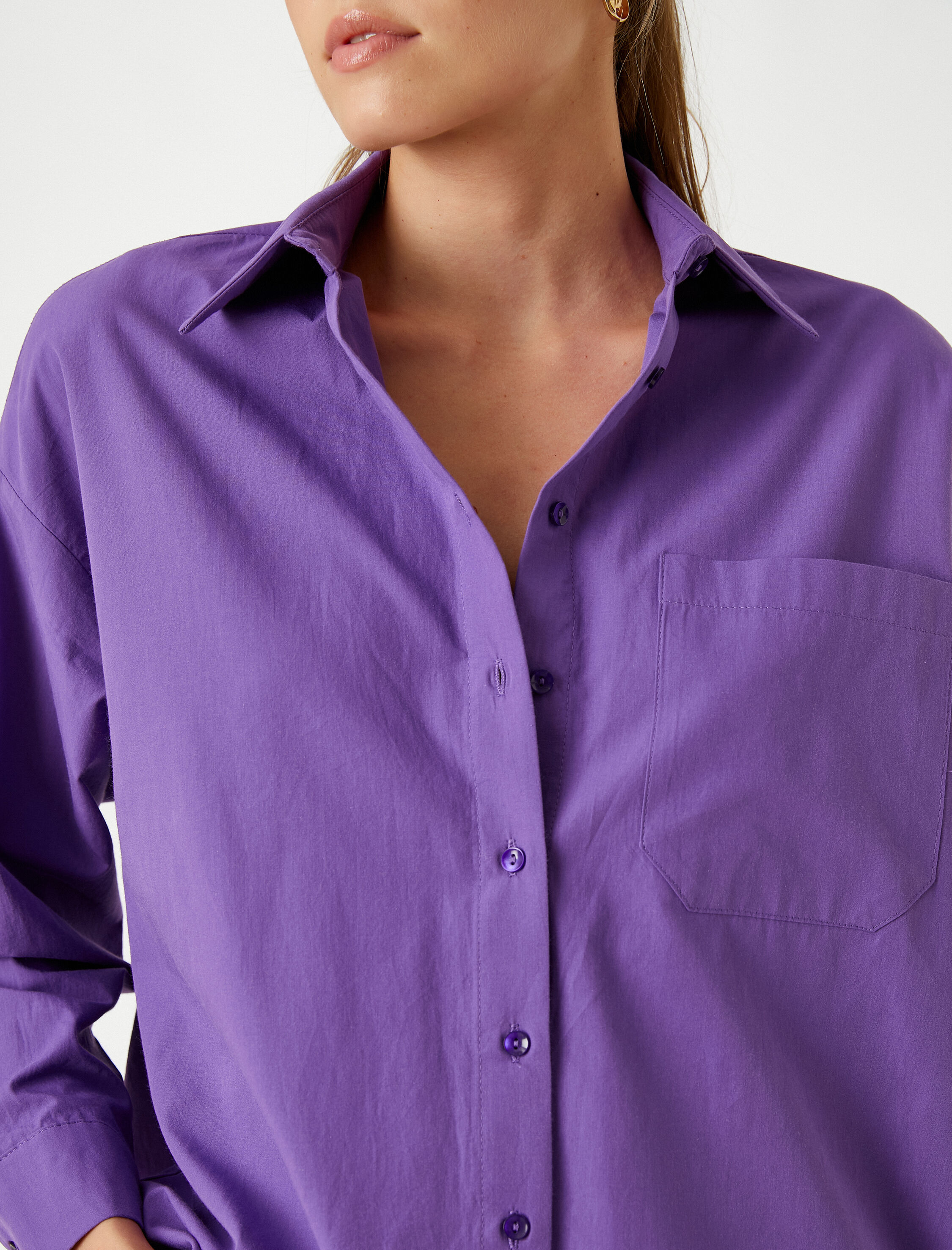   Oversize Gömlek Uzun Kollu