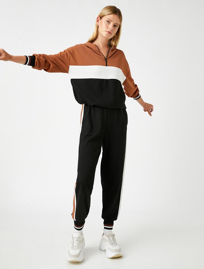  Jogger Eşofman Altı Şerit Detaylı