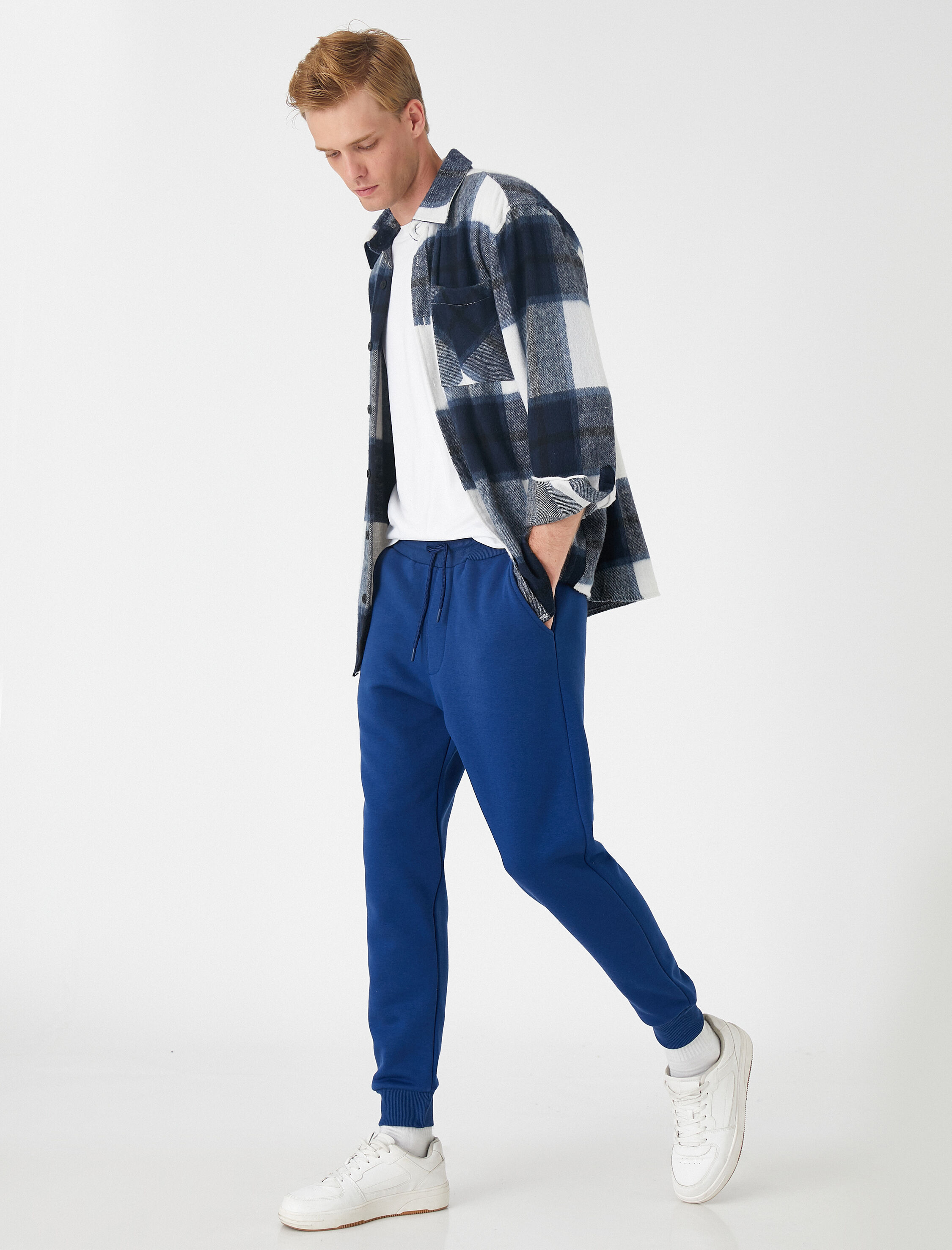 Basic Jogger Eşofman Altı Beli Bağcıklı Cepli Şardonlu