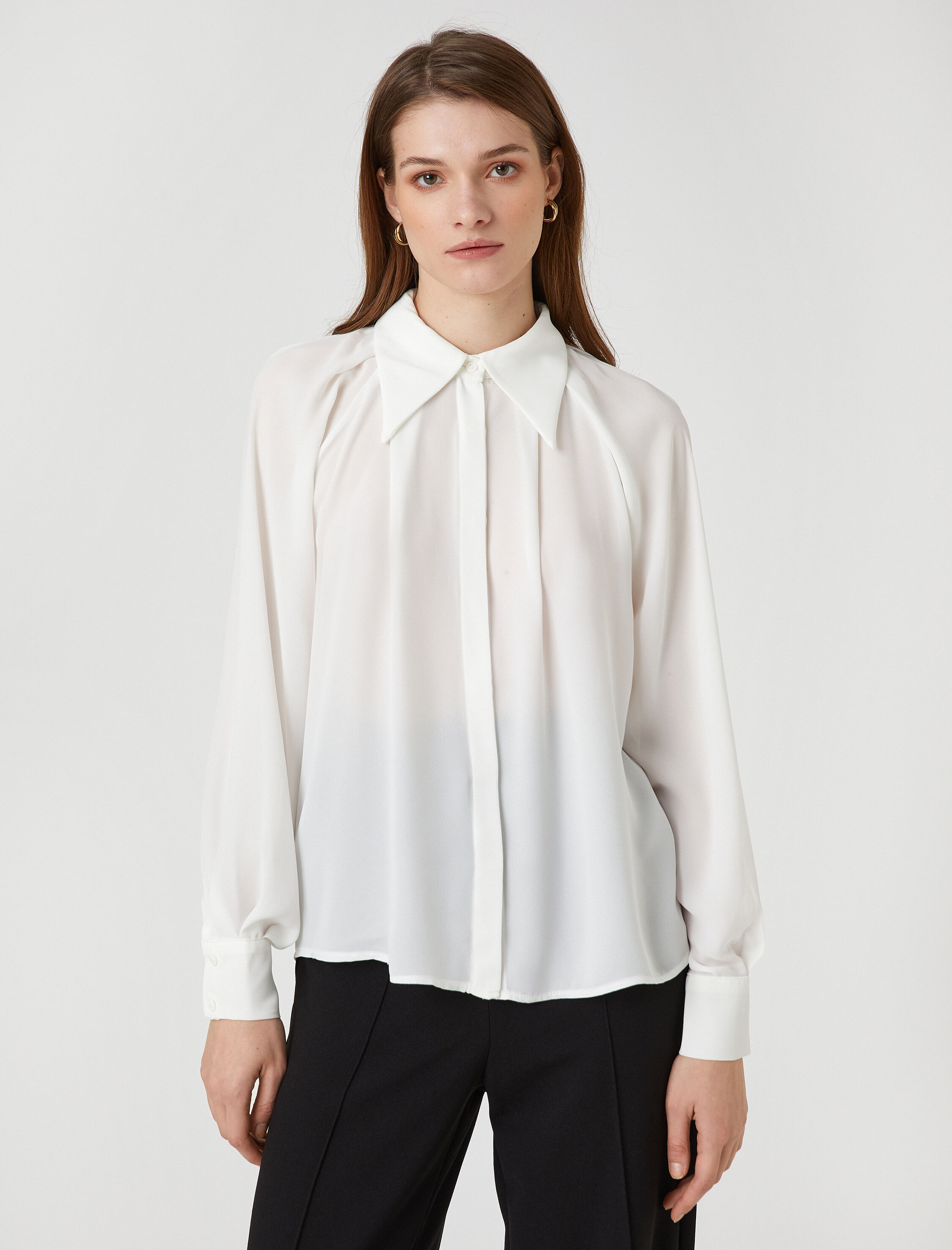   Relax Fit Basic Gömlek Düğmeli Uzun Kollu