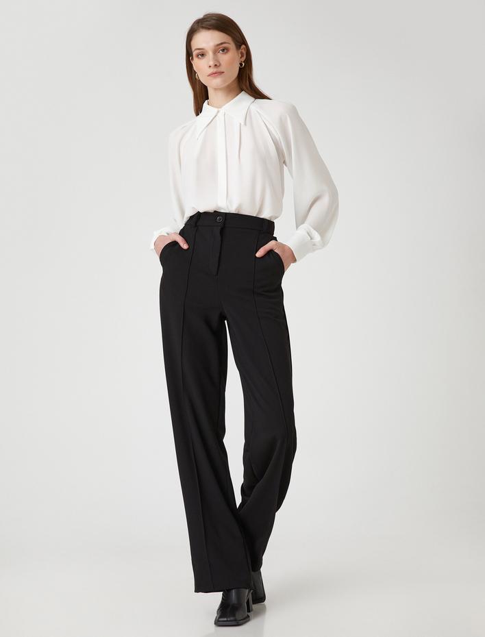  Relax Fit Basic Gömlek Düğmeli Uzun Kollu