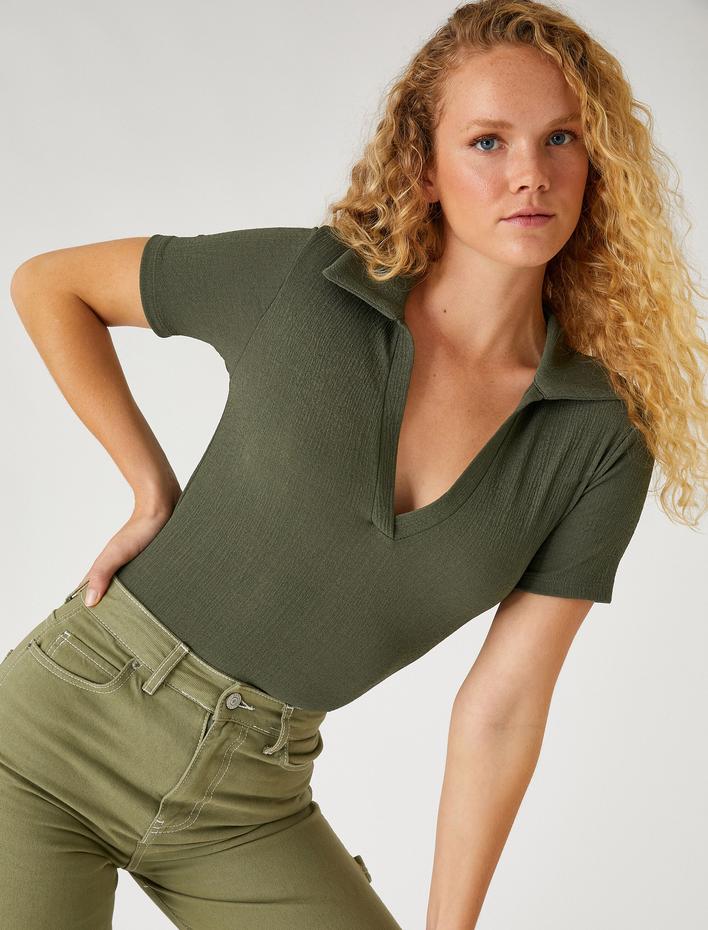  Polo Yaka Tişört Kısa Kollu