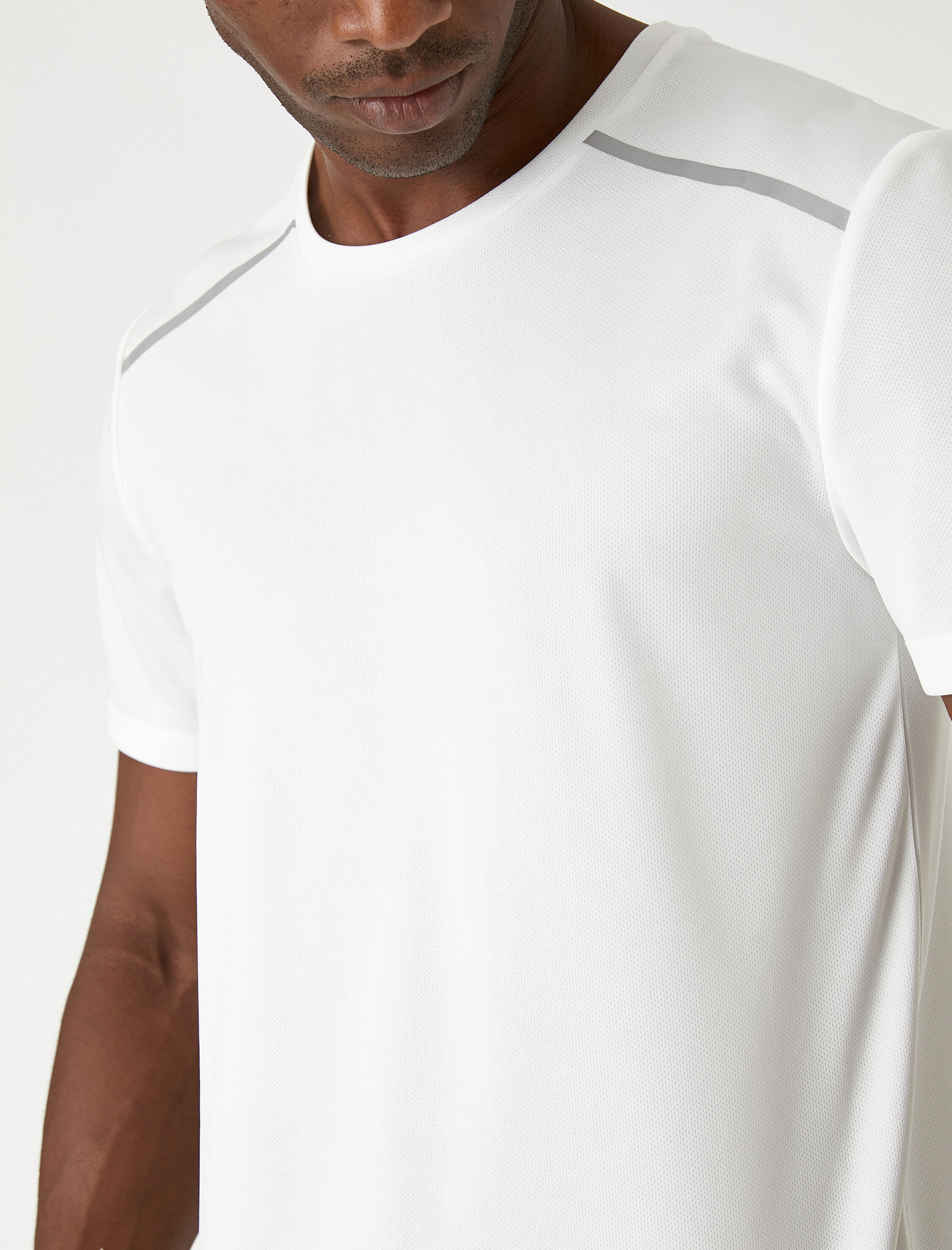   Baskılı Spor Tişört Bisiklet Yaka Nefes Alan Kumaş