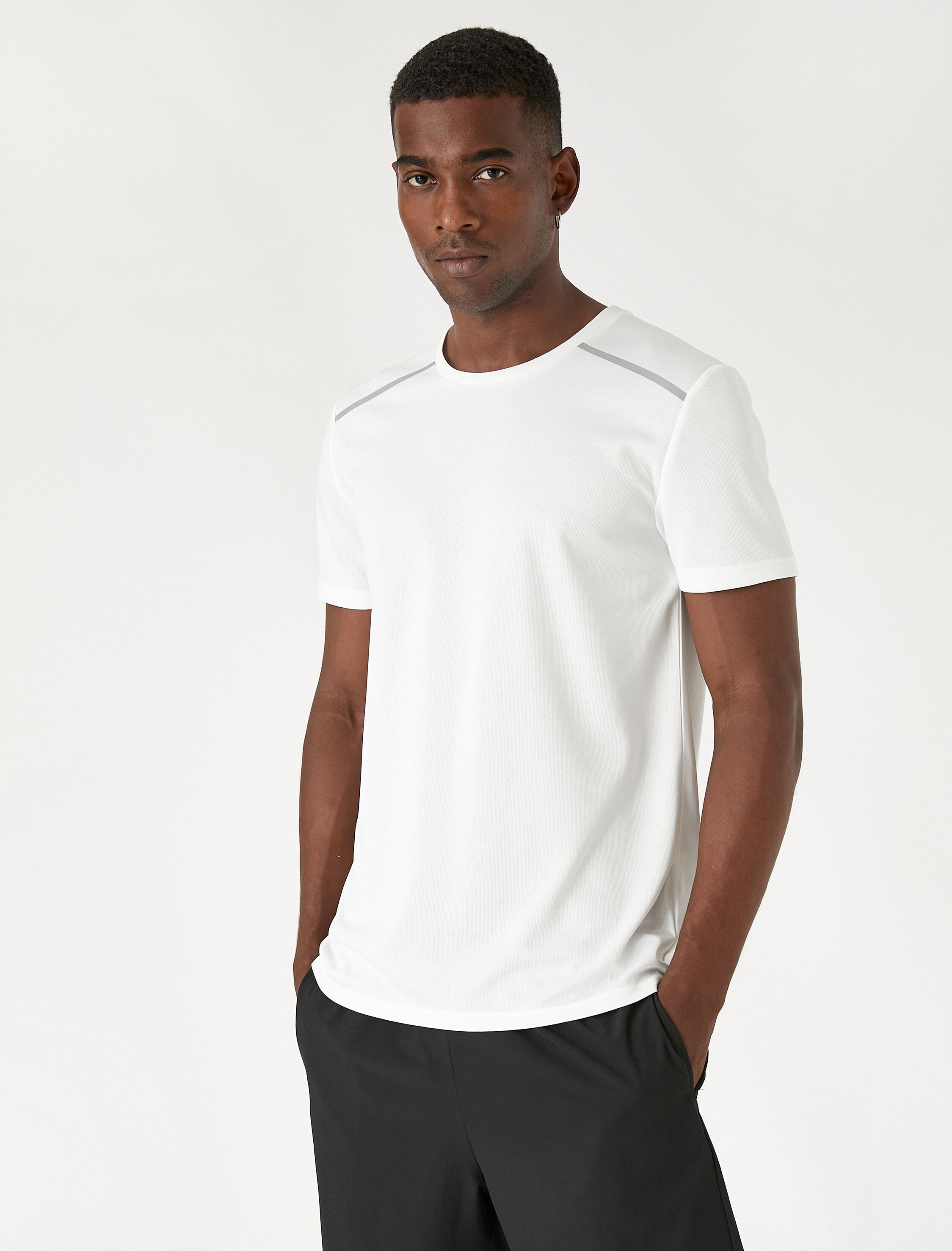   Baskılı Spor Tişört Bisiklet Yaka Nefes Alan Kumaş