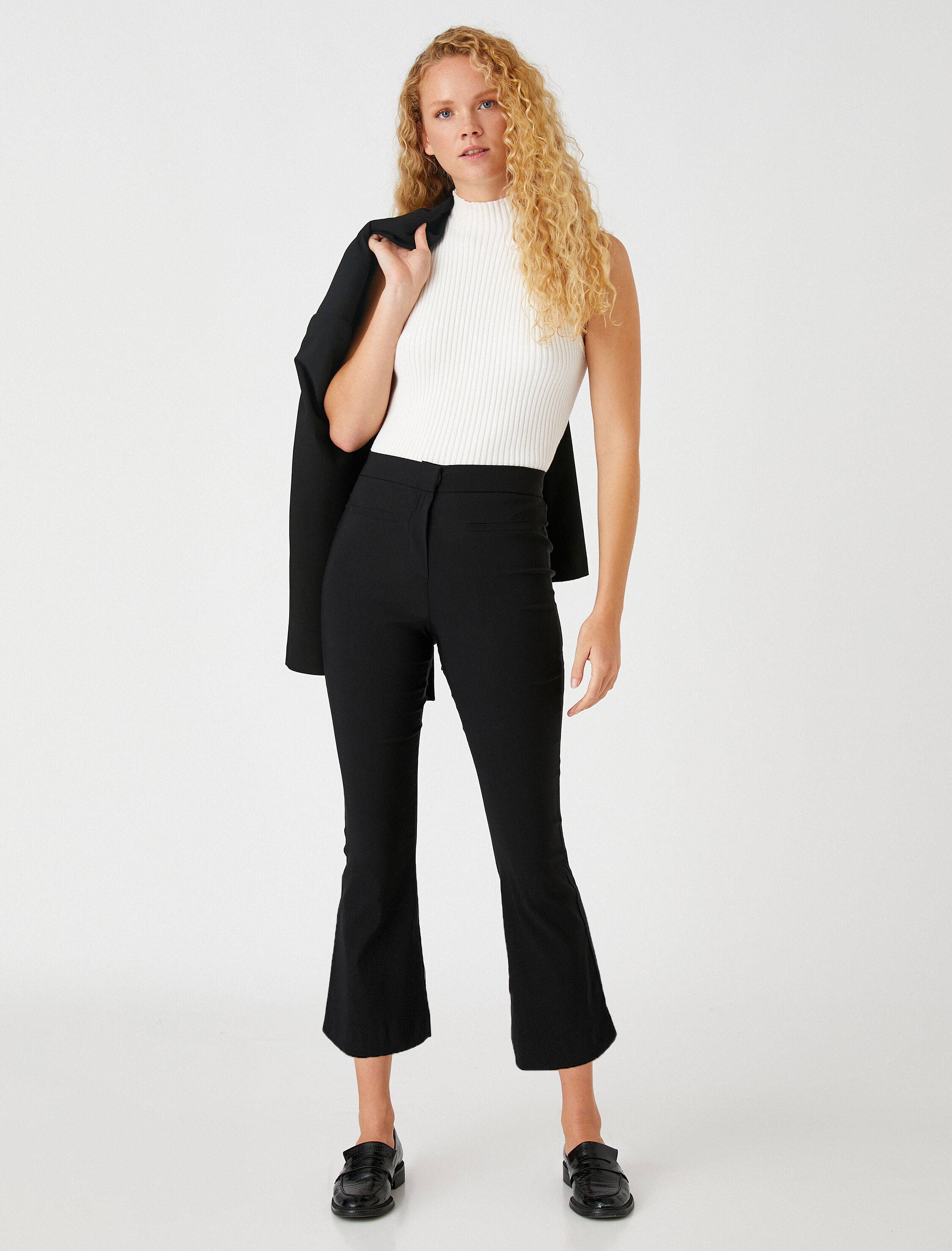   İspanyol Paça Crop Pantolon