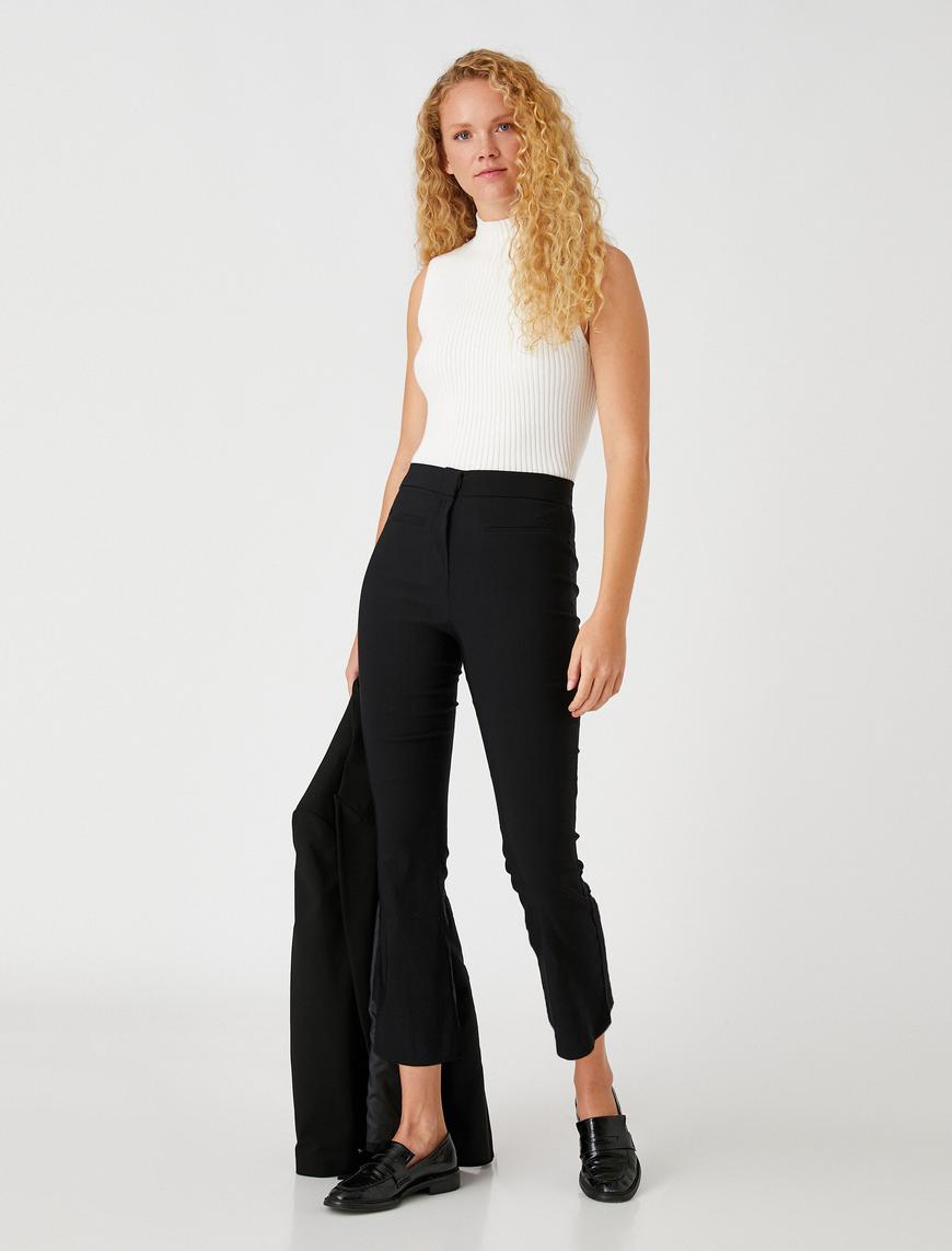   İspanyol Paça Crop Pantolon